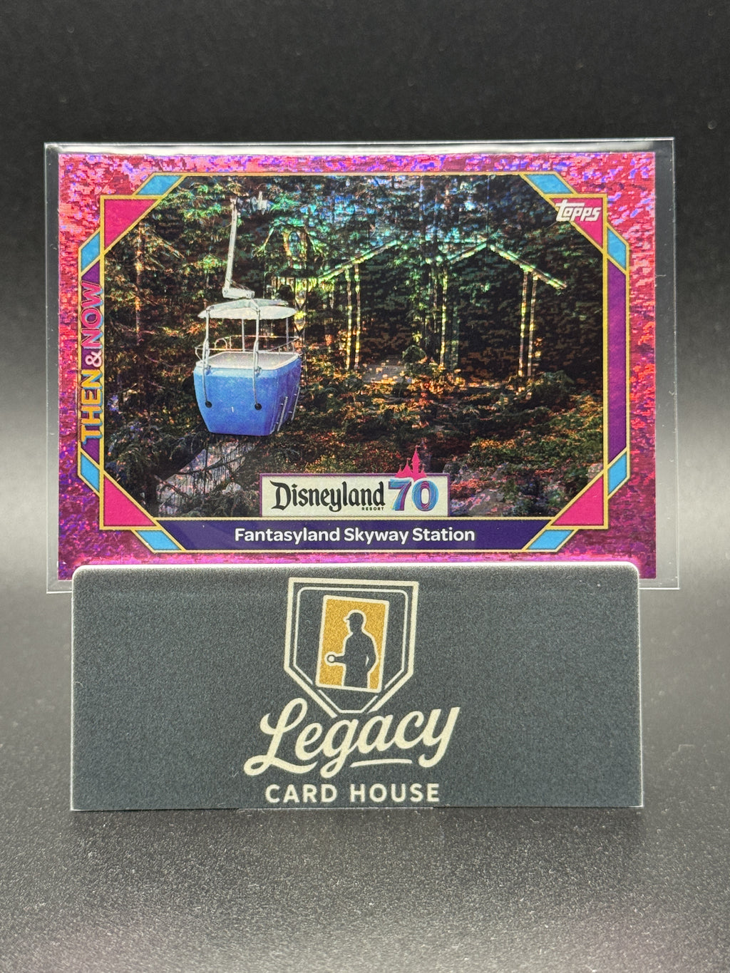 2025 Topps Disneyland 70th Anniversary Fantasyland Skyway Station Pink Shimmer
