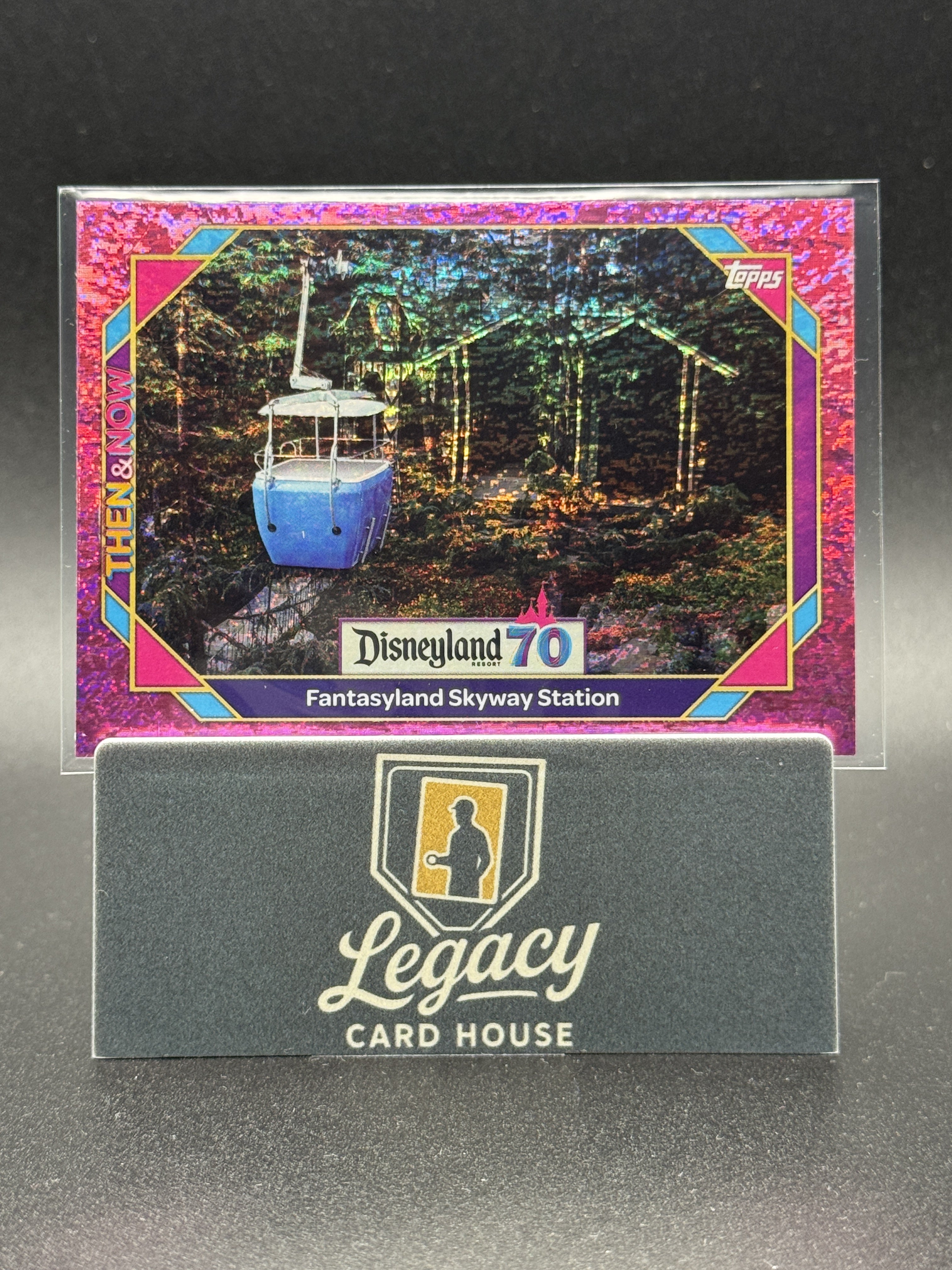 2025 Topps Disneyland 70th Anniversary Fantasyland Skyway Station Pink Shimmer