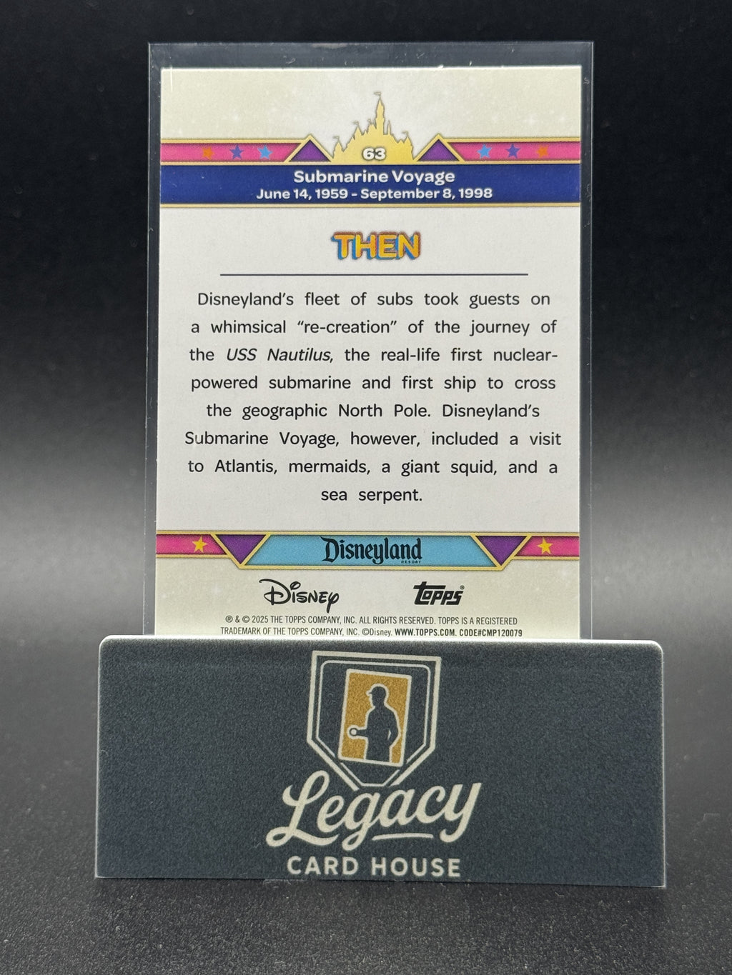 2025 Topps Disneyland 70th Anniversary #63 Submarine Voyage Pink Shimmer Foil