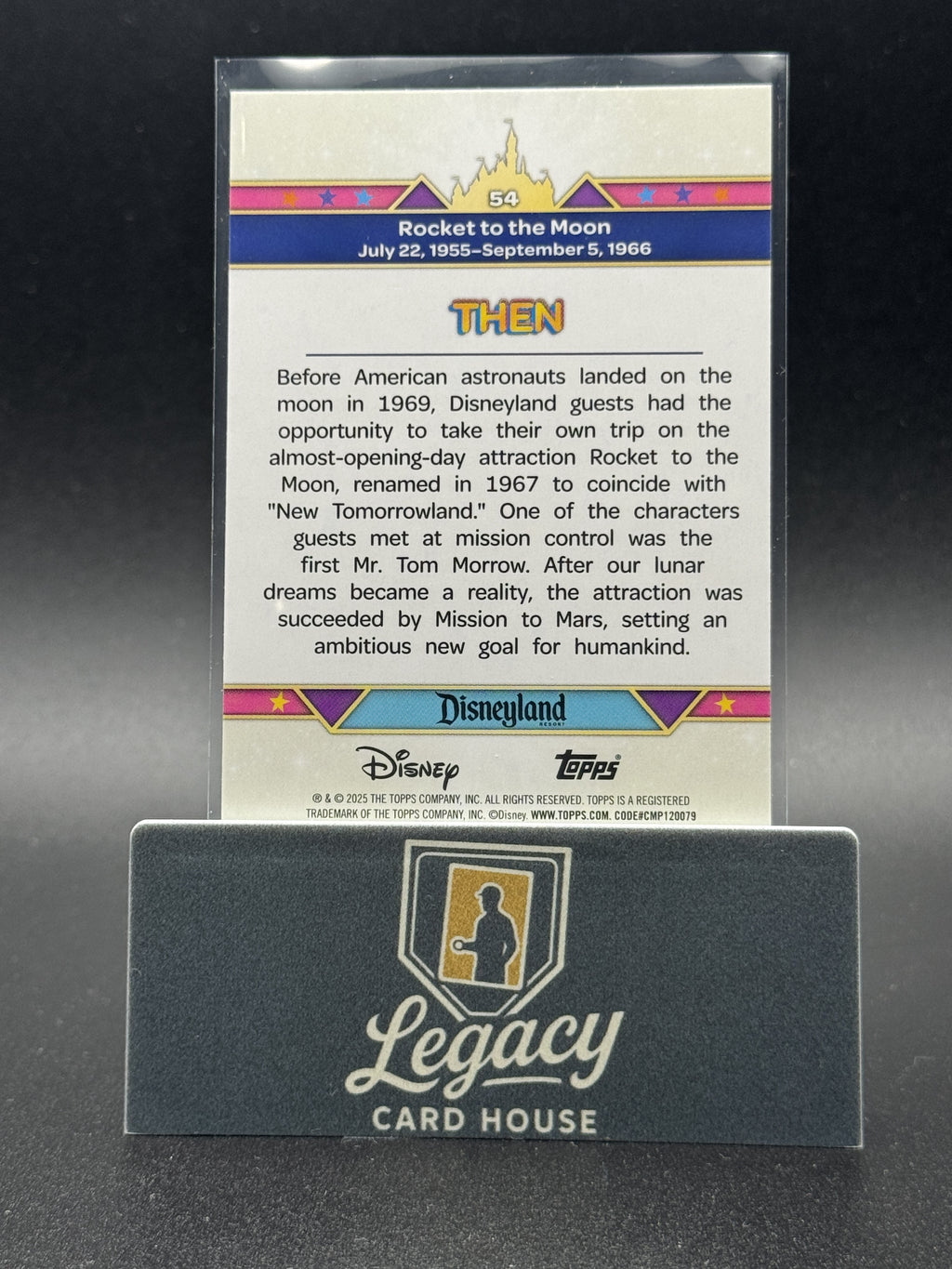 2025 Topps Disneyland 70th Anniversary #54 Rocket to the Moon Pink Shimmer Foil