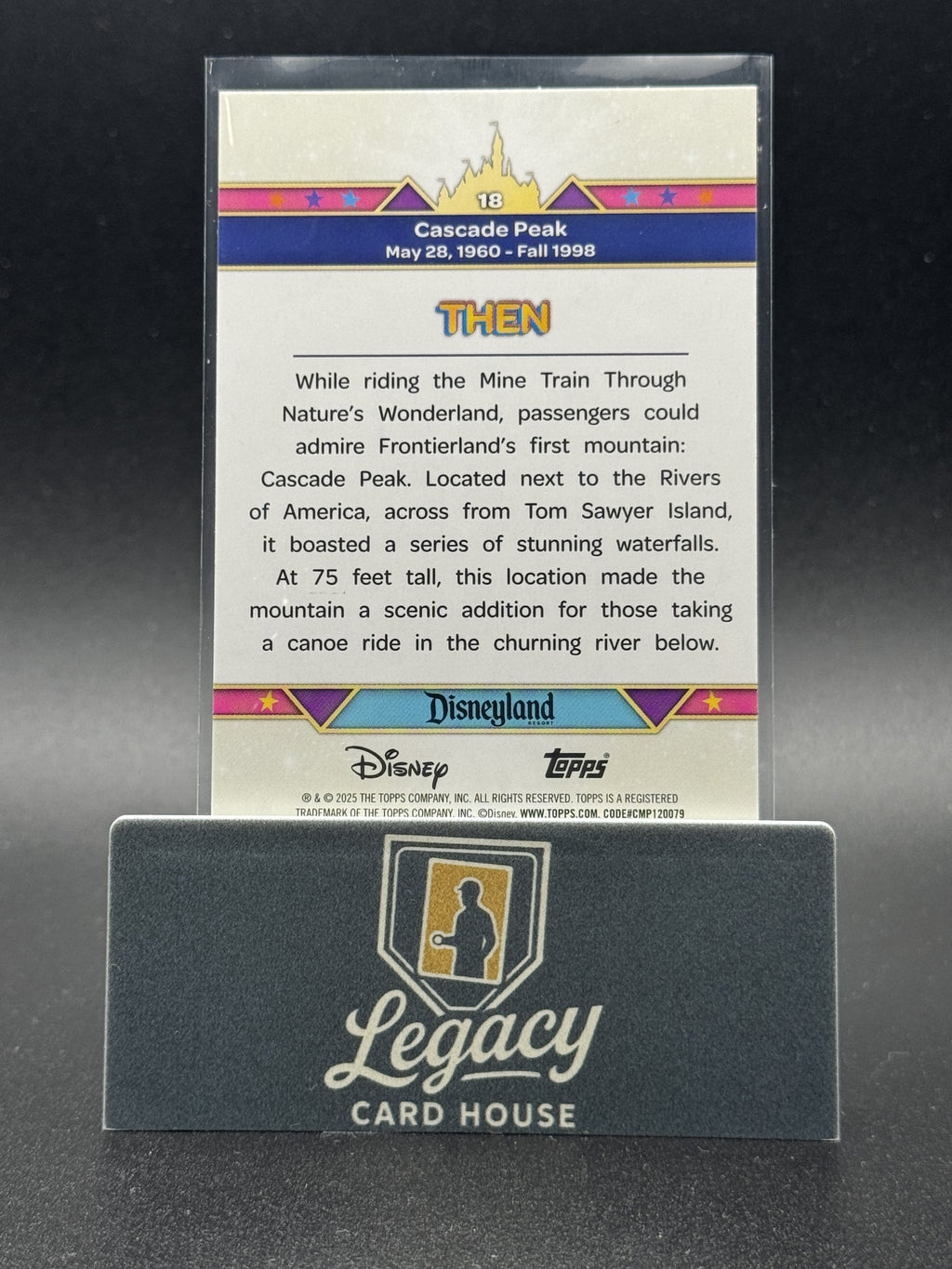 2025 Topps Disneyland 70th Anniversary #18 Cascade Peak Pink Shimmer Foil