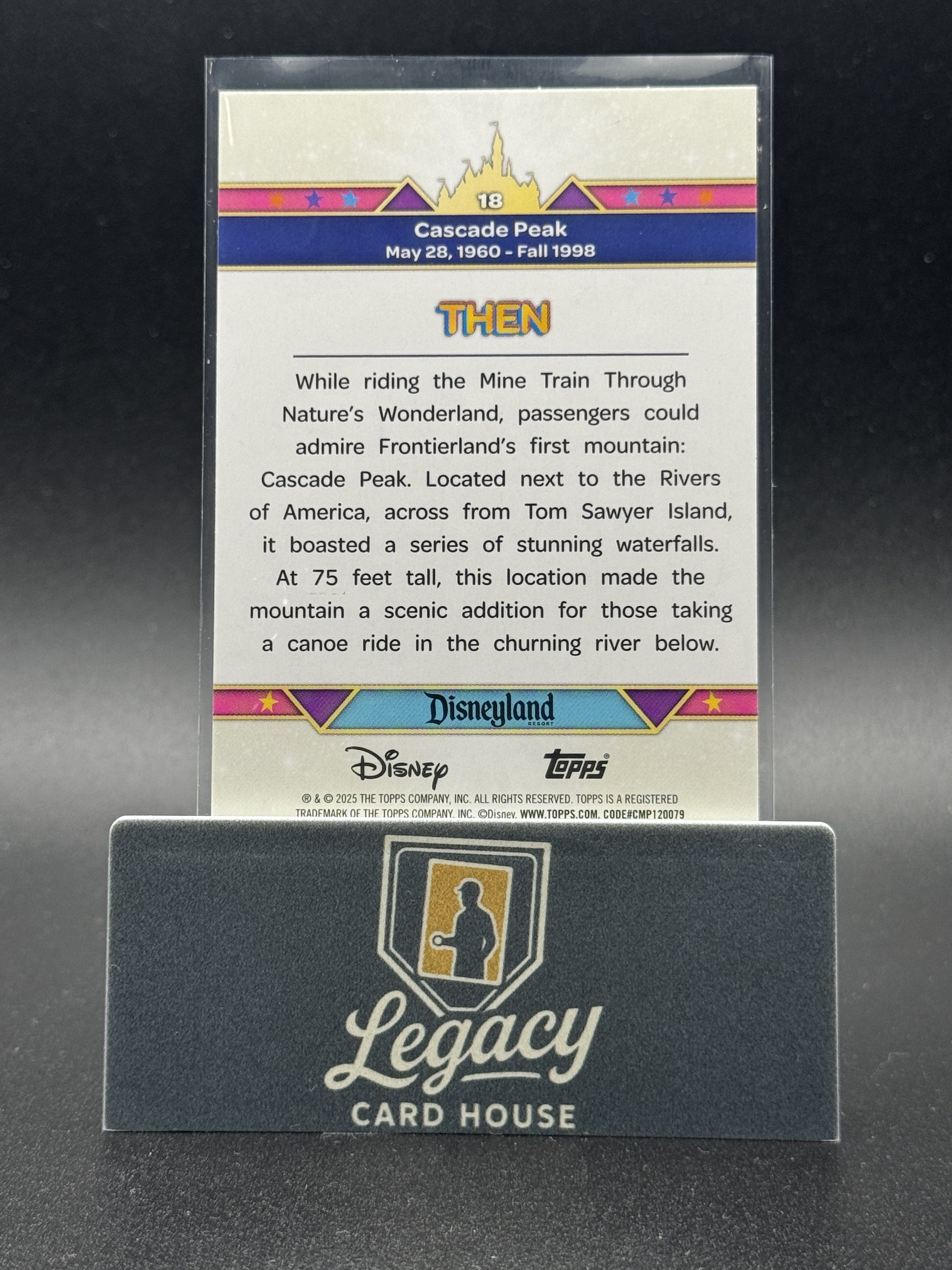 2025 Topps Disneyland 70th Anniversary #18 Cascade Peak Pink Shimmer Foil