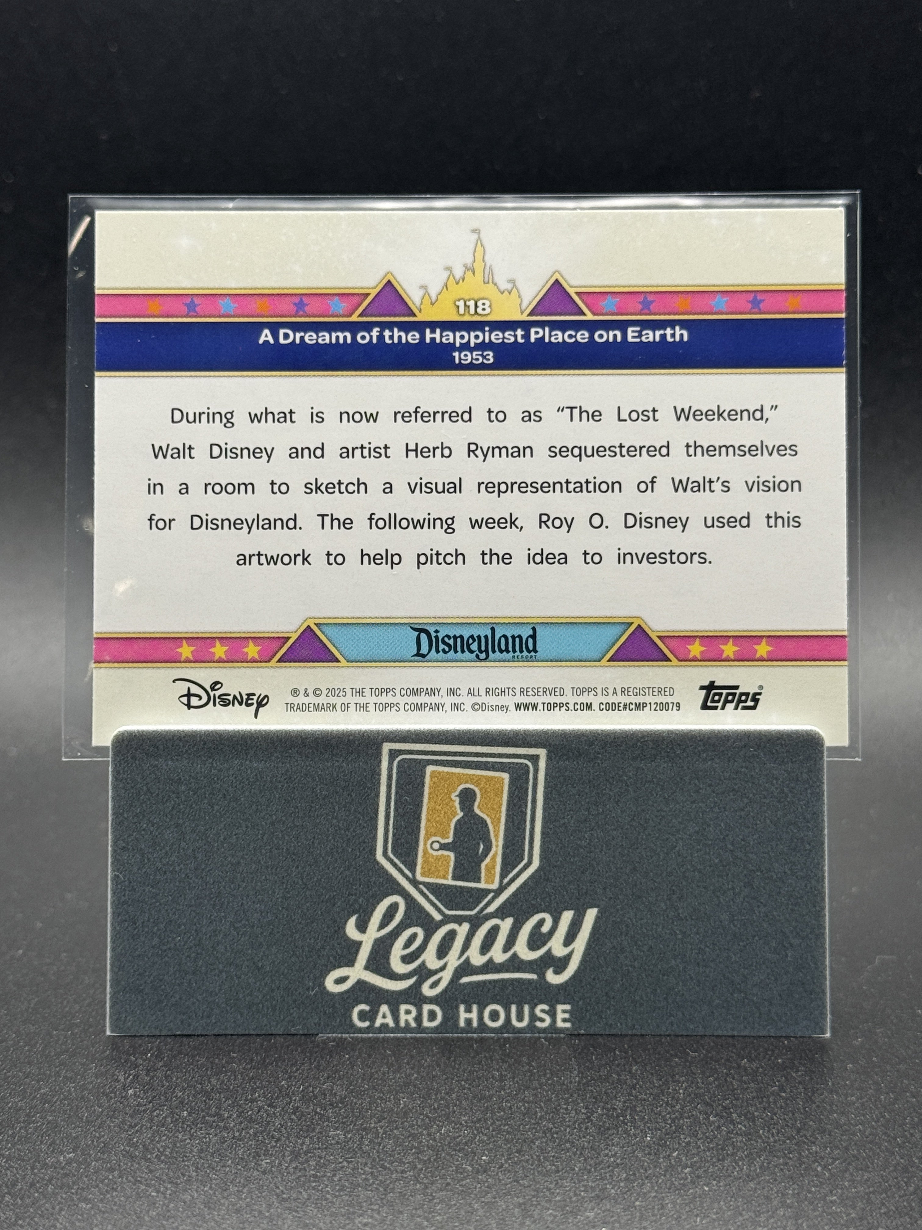 2025 Topps Disneyland 70th A Dream of the Happiest Place On Earth Pink Glitter