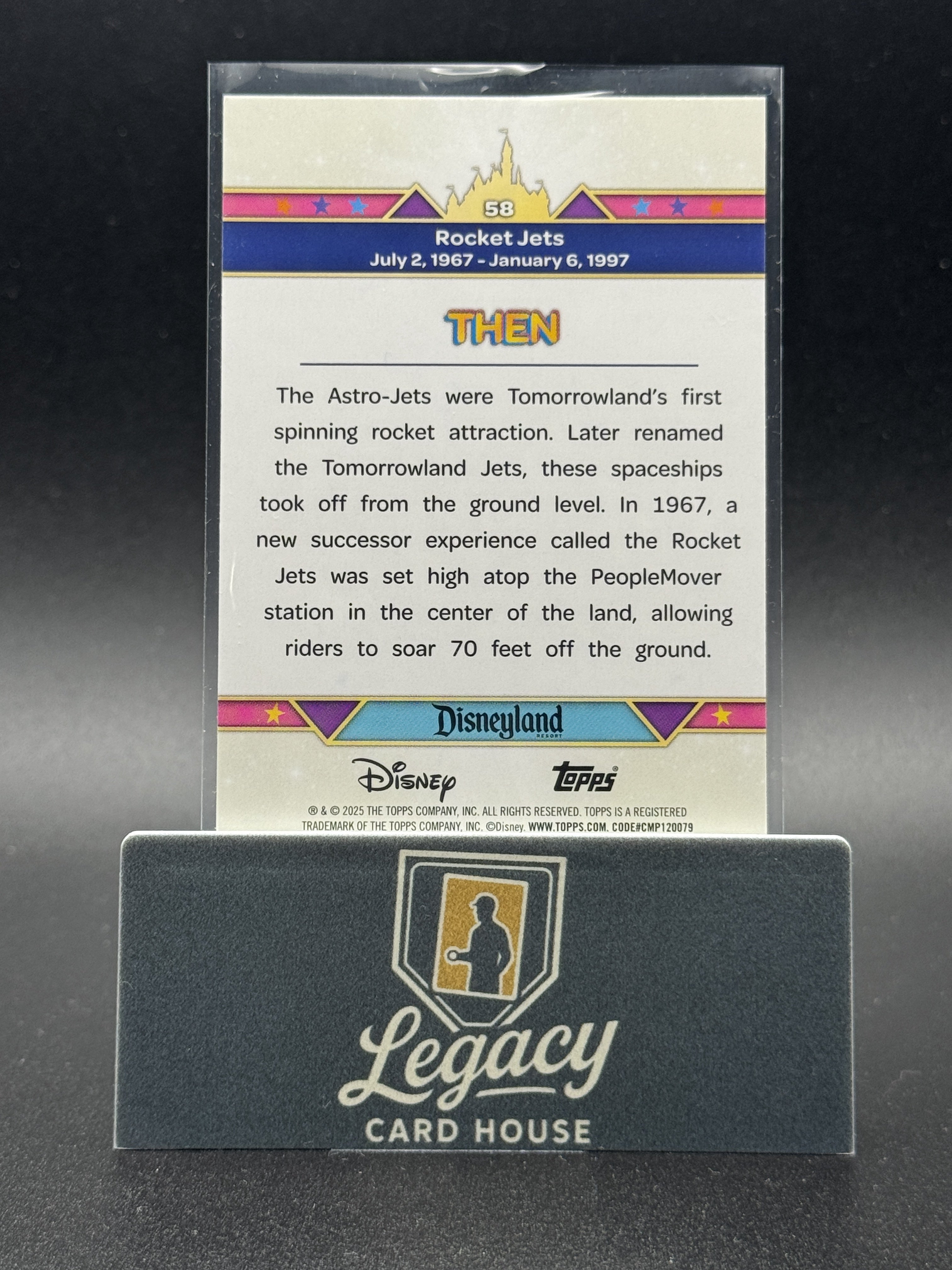 2025 Topps Disneyland 70th Anniversary #58 Rocket Jets Pink Shimmer Foil