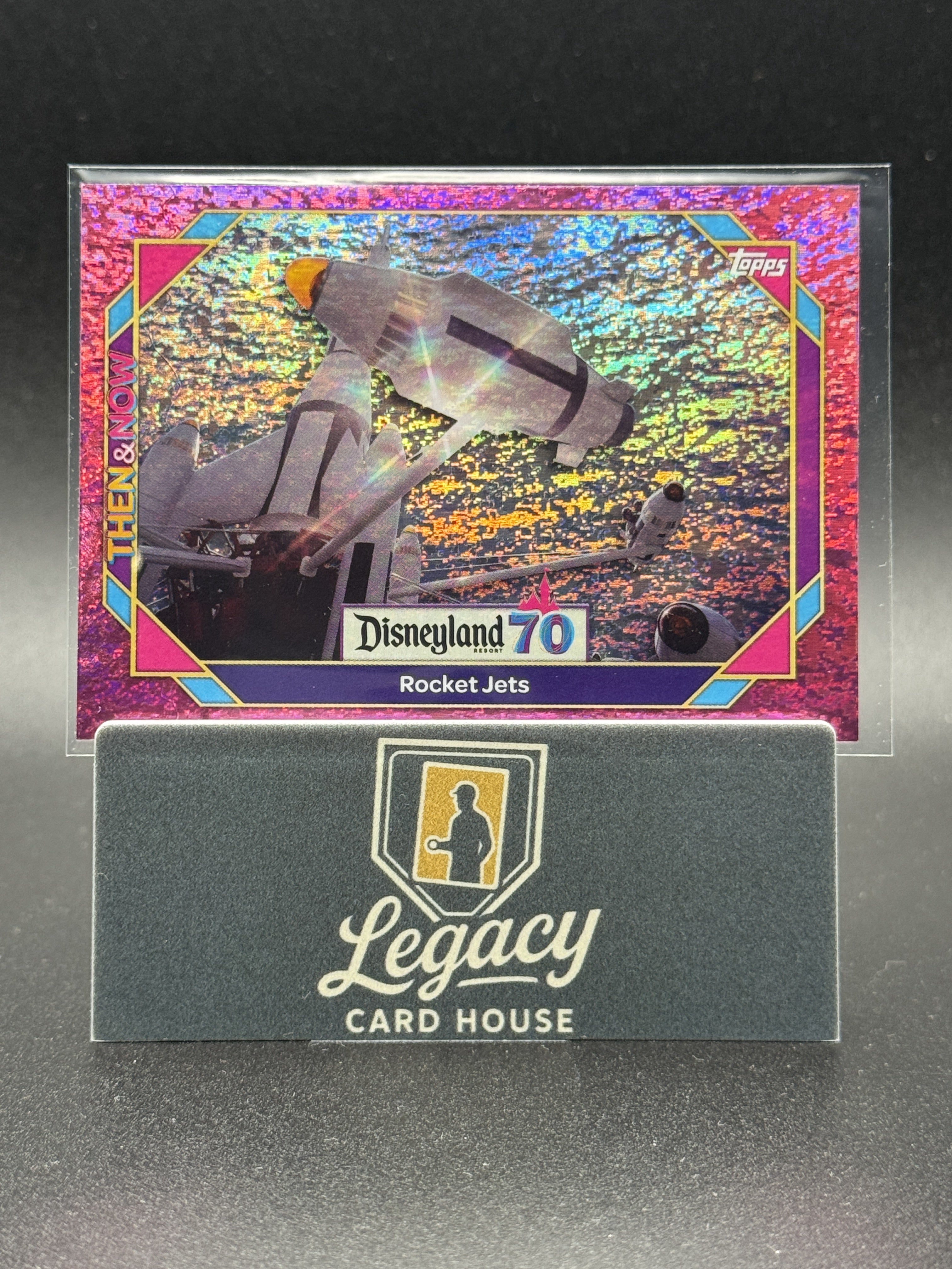 2025 Topps Disneyland 70th Anniversary #58 Rocket Jets Pink Shimmer Foil