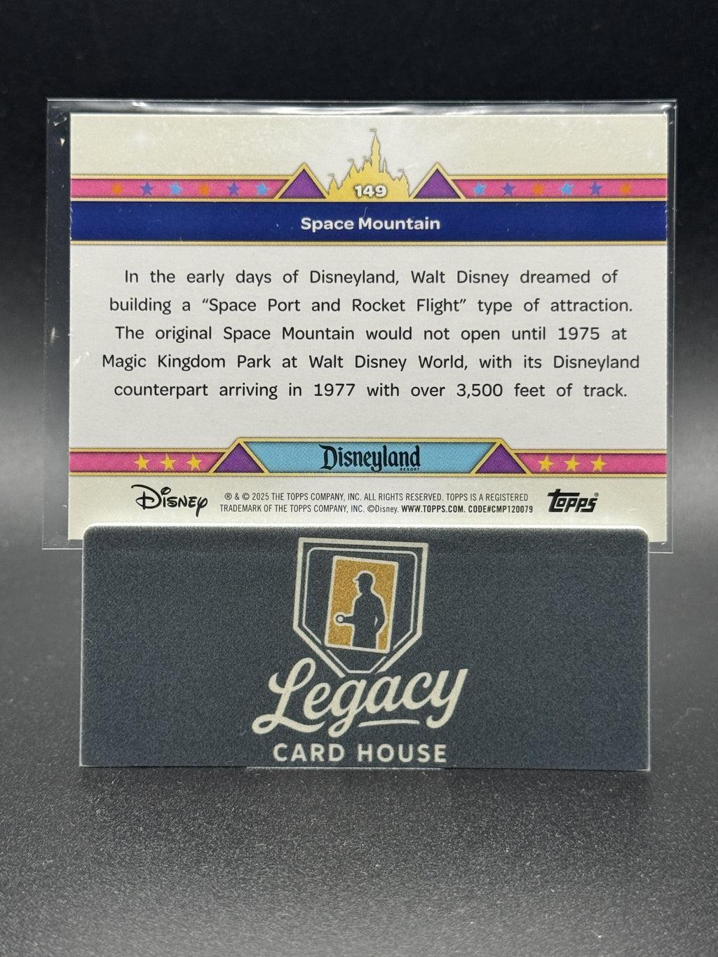 2025 Topps Disneyland 70th Anniversary #149 Space Mountain Pink Shimmer Foil