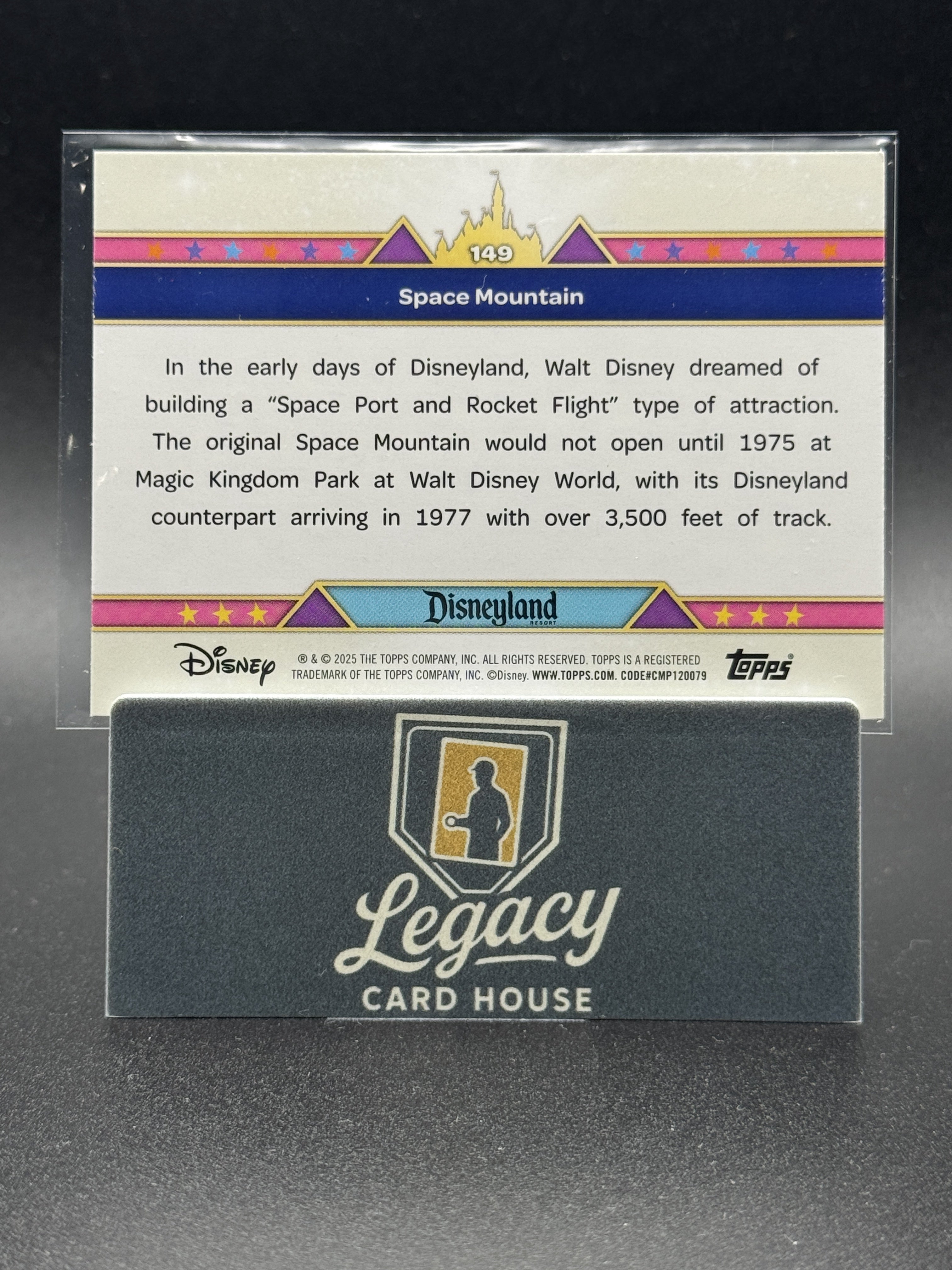 2025 Topps Disneyland 70th Anniversary #149 Space Mountain Pink Shimmer Foil