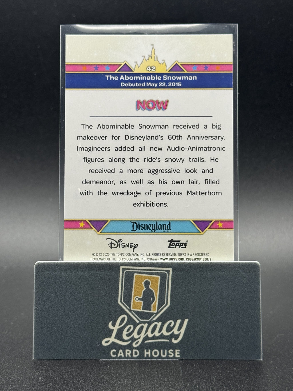 2025 Topps Disneyland 70th Anniversary Abominable Snowman Pink Shimmer Foil