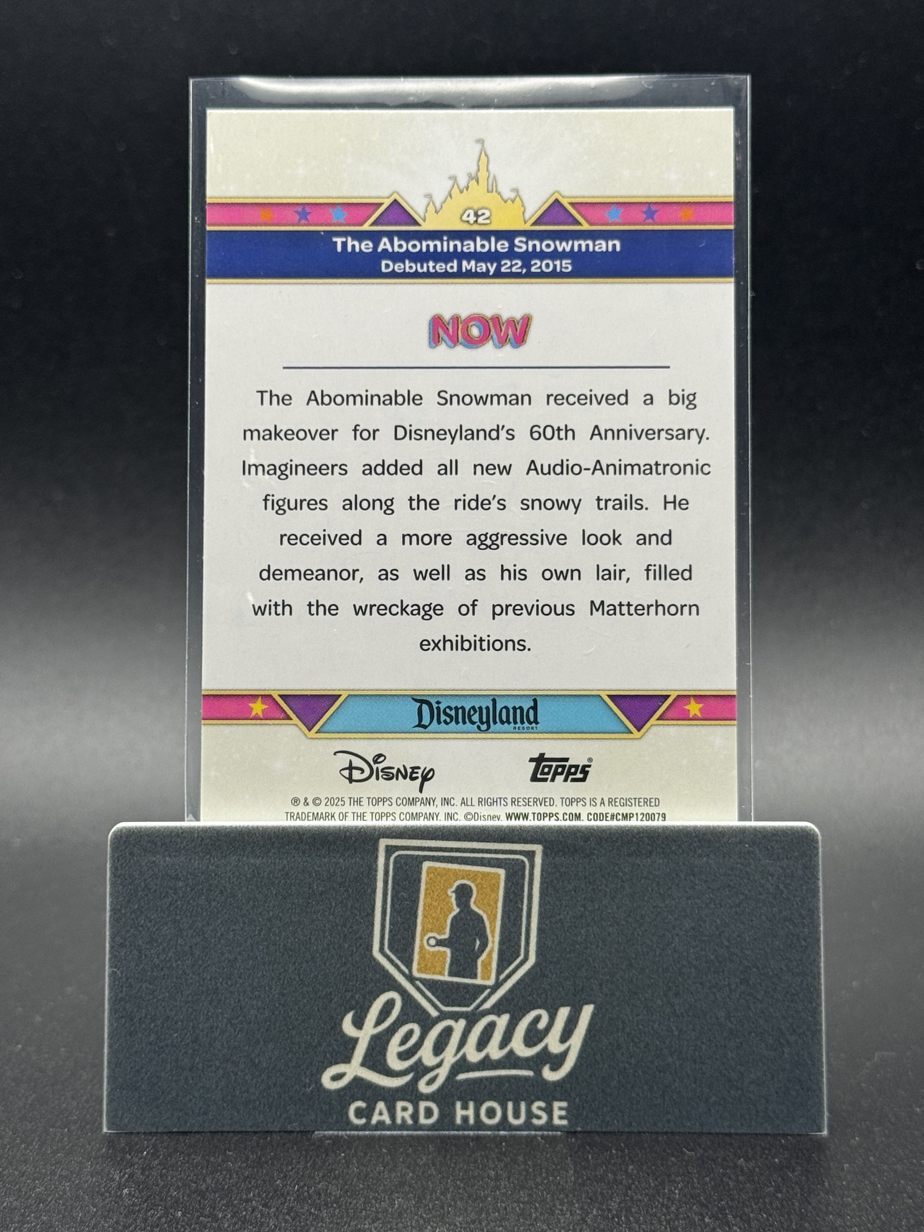 2025 Topps Disneyland 70th Anniversary Abominable Snowman Pink Shimmer Foil