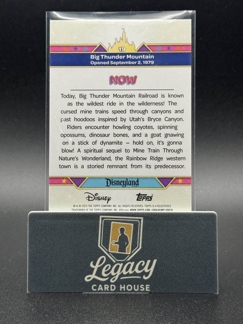 2025 Topps Disneyland 70th Anniversary Big Thunder Mountain Pink Shimmer