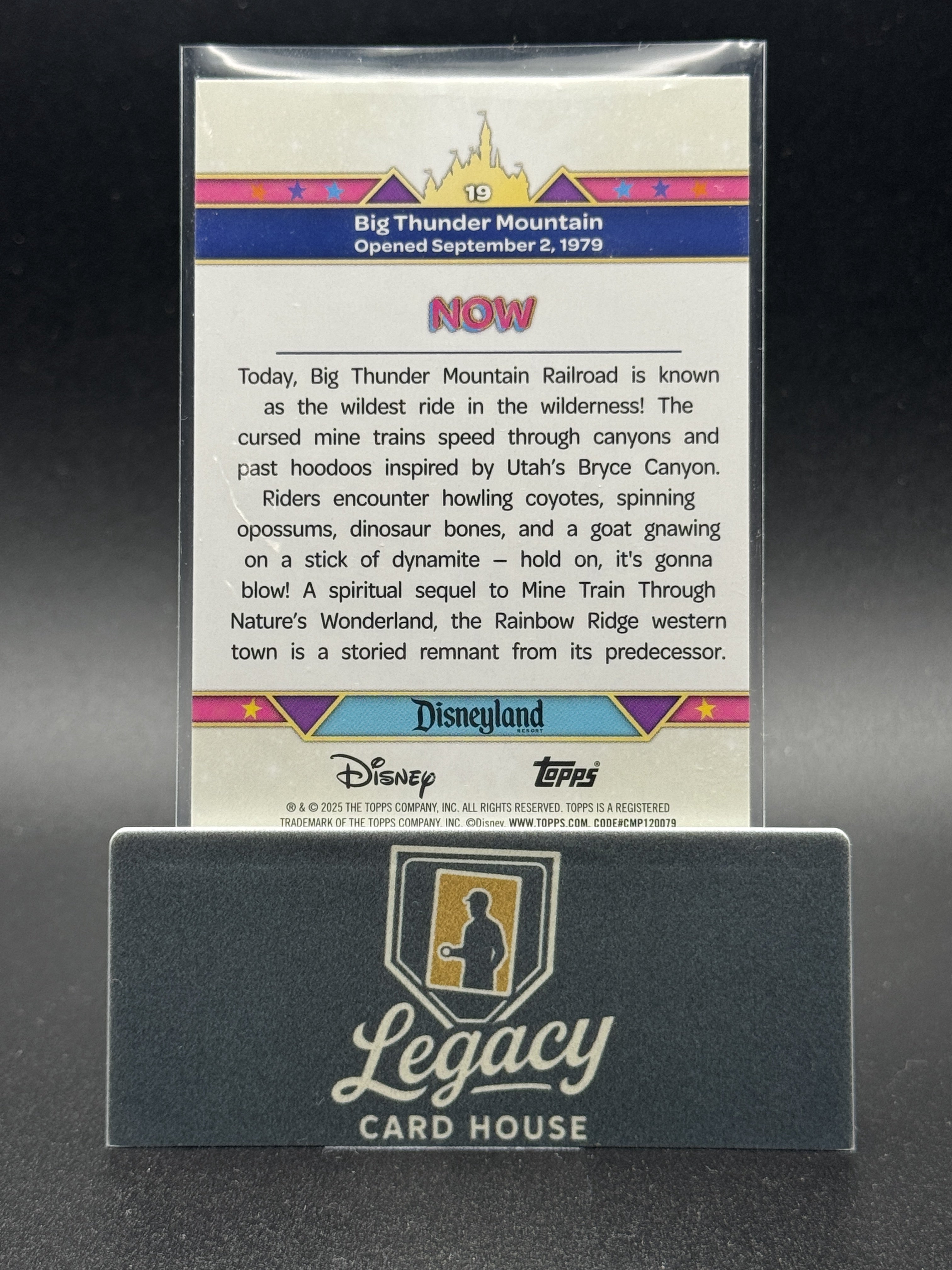 2025 Topps Disneyland 70th Anniversary Big Thunder Mountain Pink Shimmer