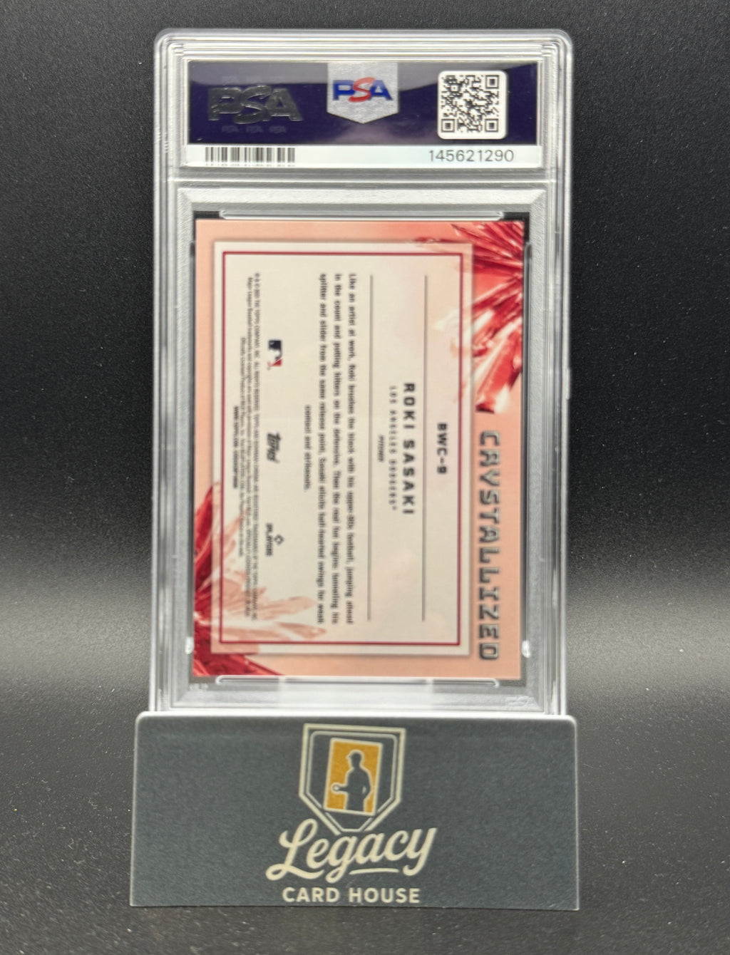 2025 Bowman #BWC-9 Roki Sasaki Crystalized Gold Refractor PSA 10 #/50