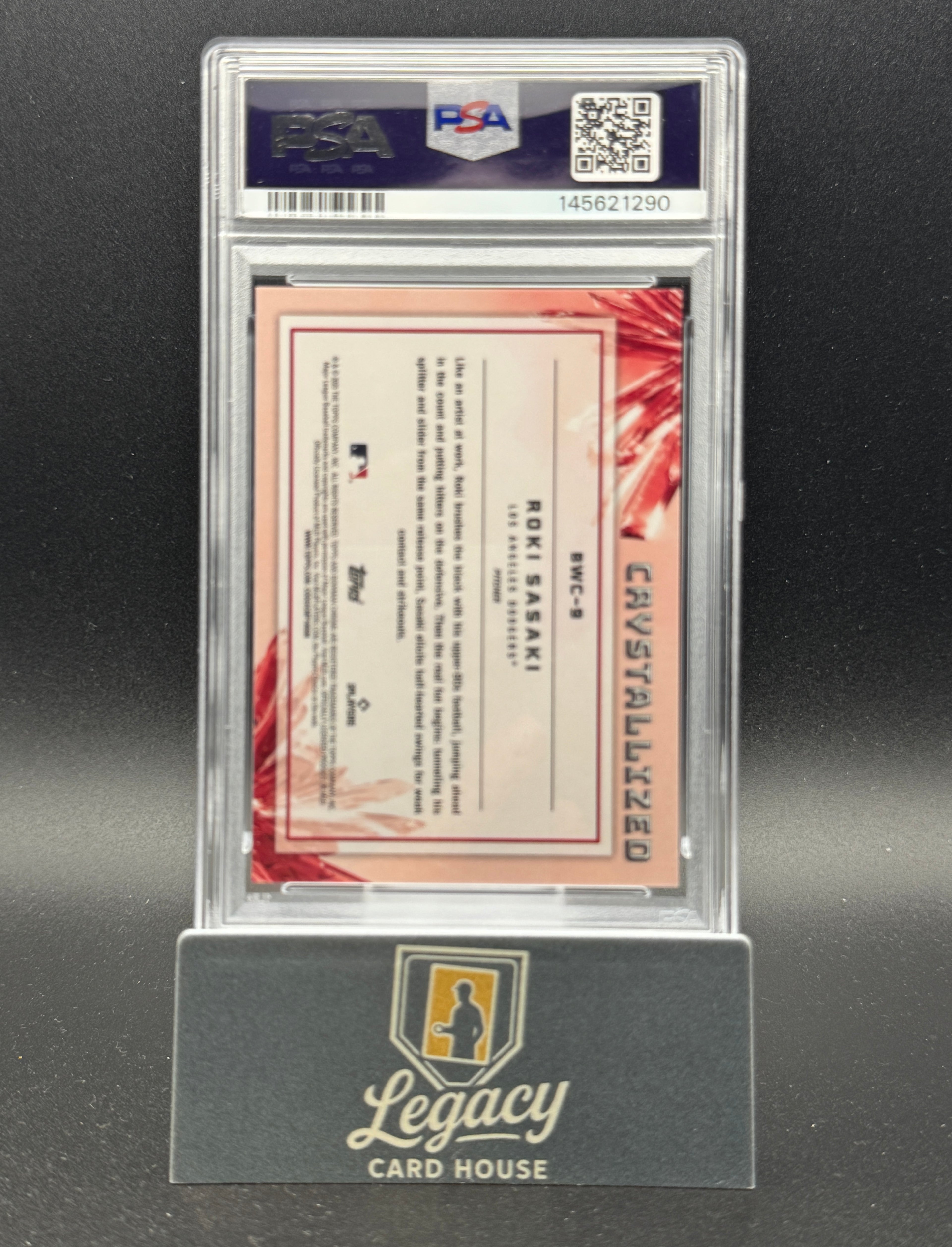 2025 Bowman #BWC-9 Roki Sasaki Crystalized Gold Refractor PSA 10 #/50