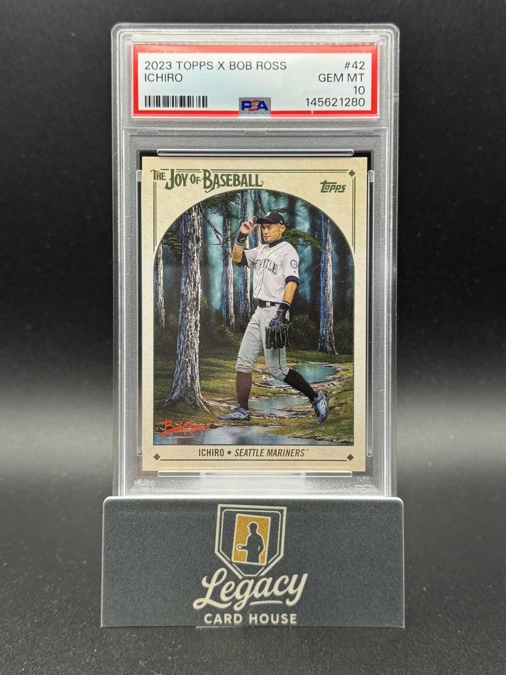 2023 Topps x Bob Ross: The Joy of Baseball #42 Ichiro PSA 10