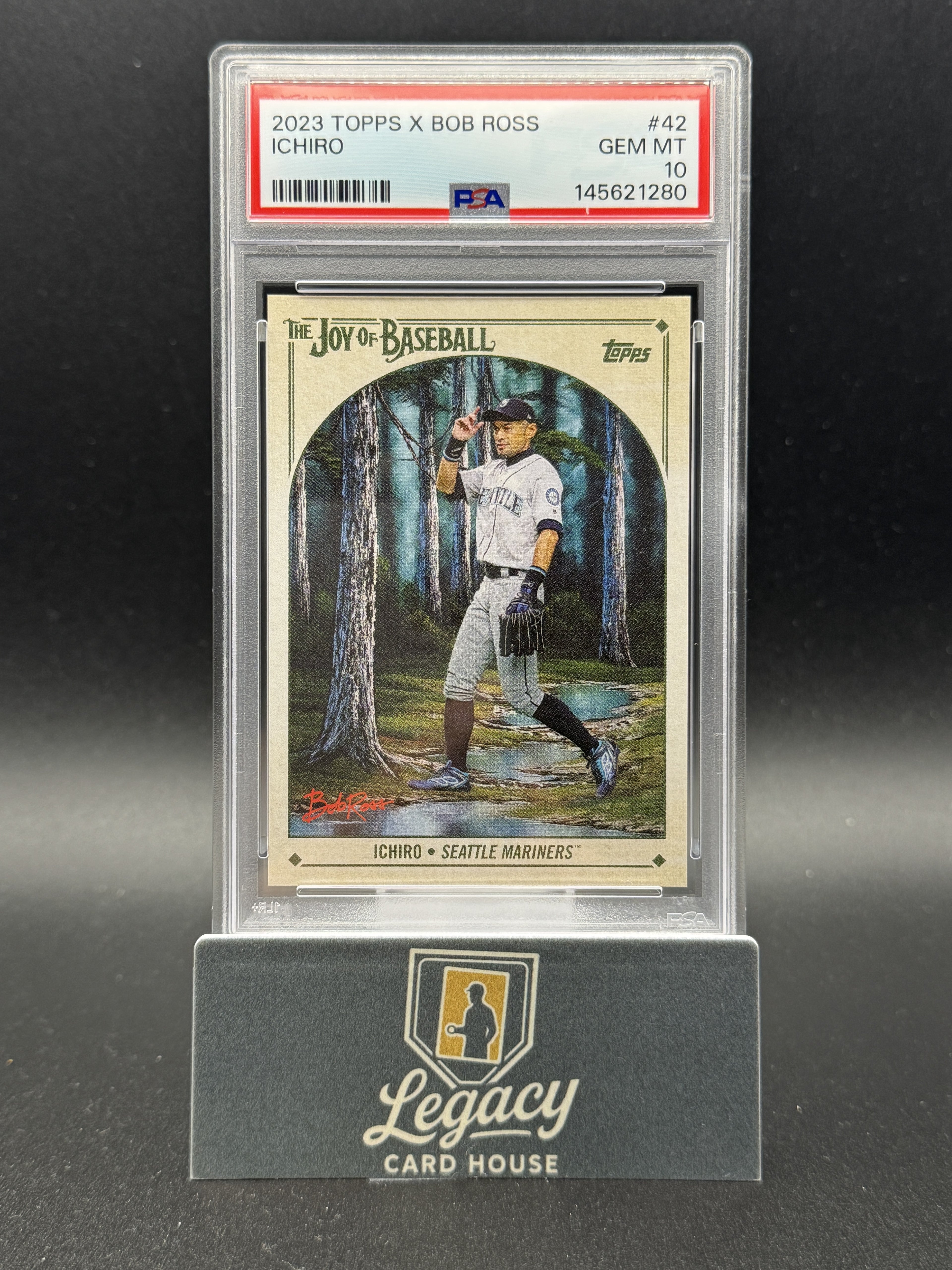 2023 Topps x Bob Ross: The Joy of Baseball #42 Ichiro PSA 10