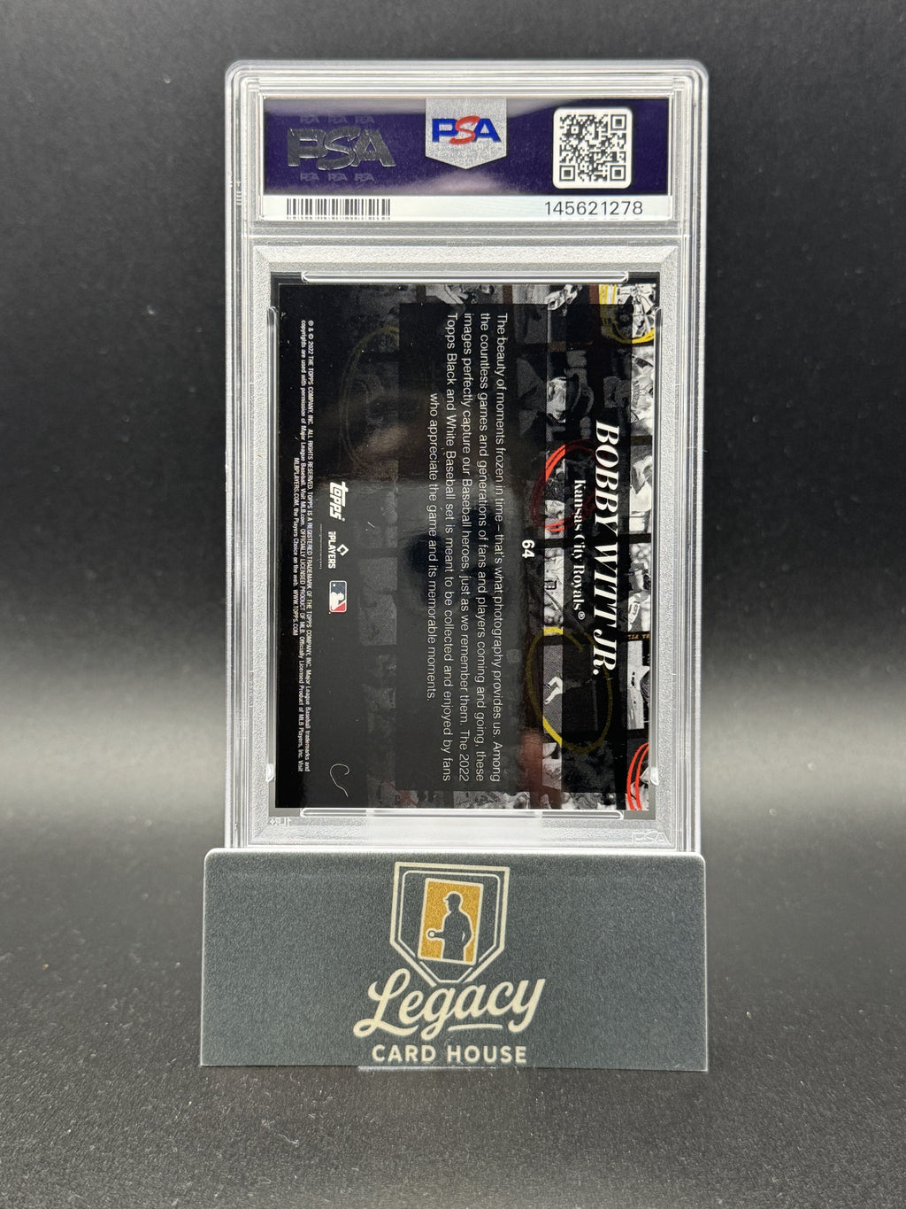 2022 Topps Black & White #64 Bobby Witt Jr PSA 10