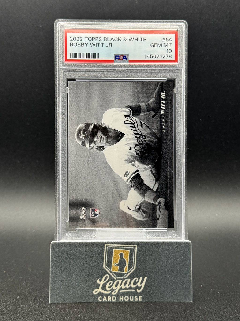 2022 Topps Black & White #64 Bobby Witt Jr PSA 10