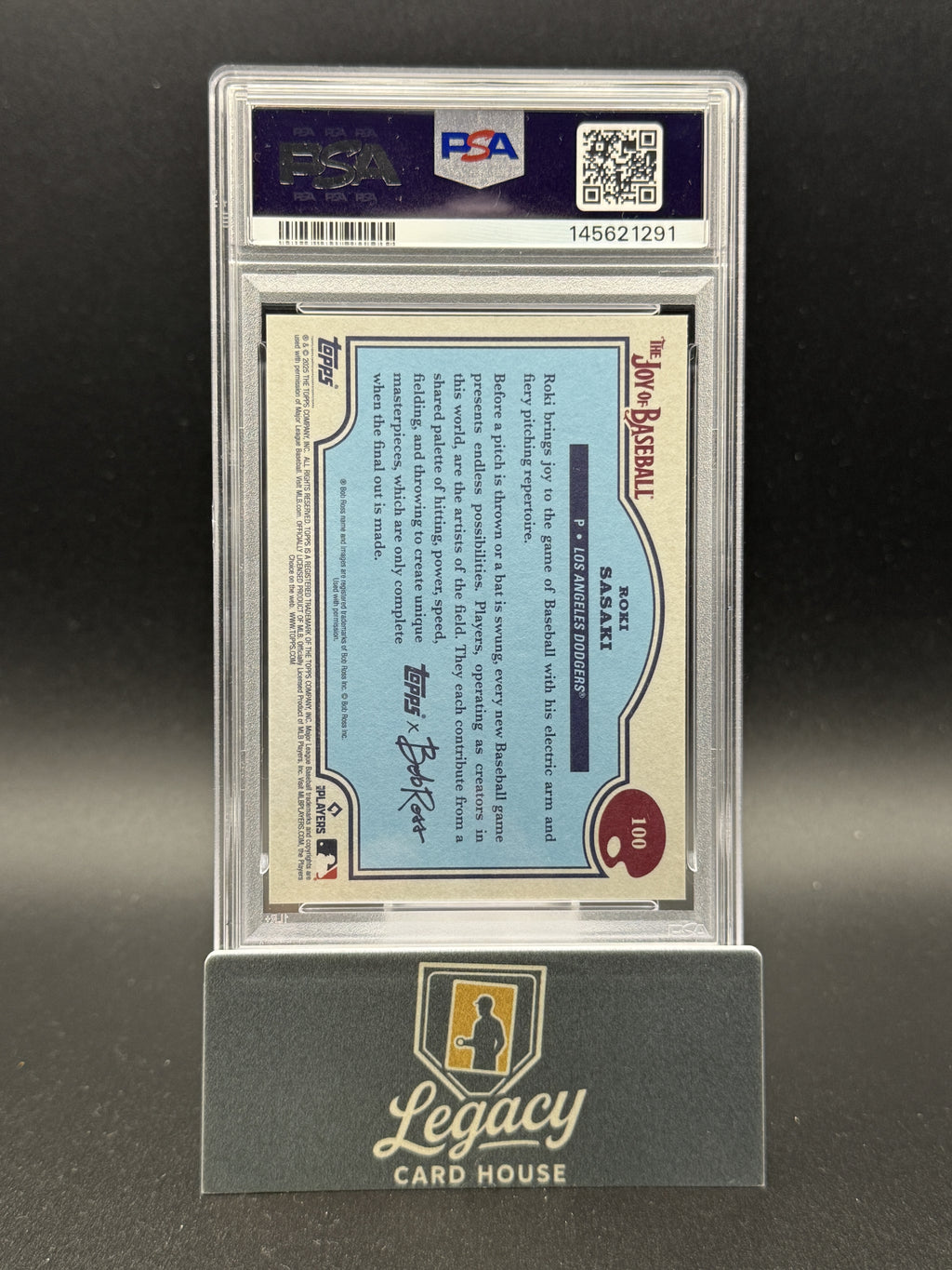 2025 Topps x Bob Ross: The Joy of Baseball #100 Roki Sasaki PSA 10