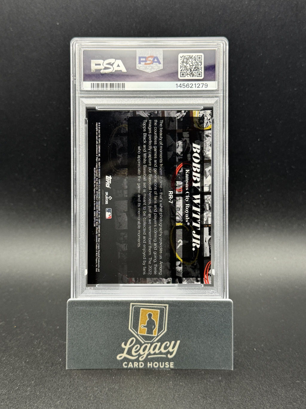 2022 Topps Black & White #RR-7 Bobby Witt Jr. Rookie Resolution PSA 9