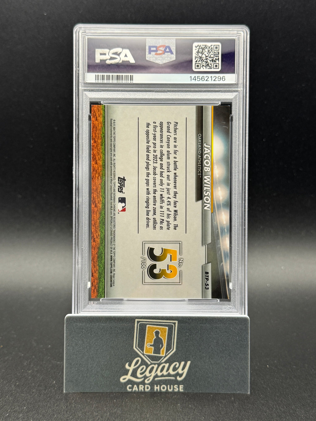 2024 Bowman Jacob Wilson Bowman Scouts' Top 100 Aqua Refr. PSA 9 #/125