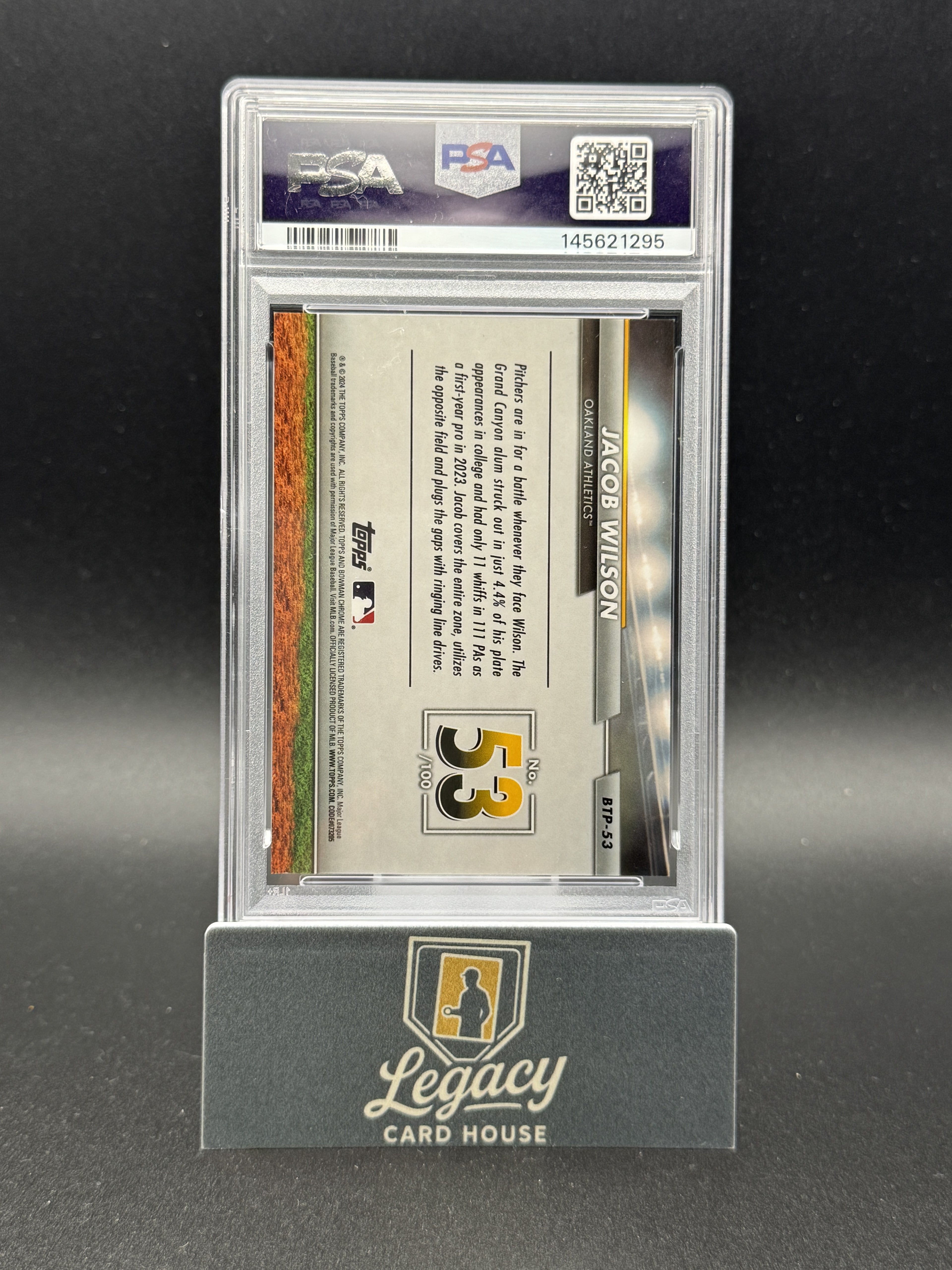 2024 Bowman Jacob Wilson Bowman Scouts' Top 100 Aqua Refr. PSA 9 #/125