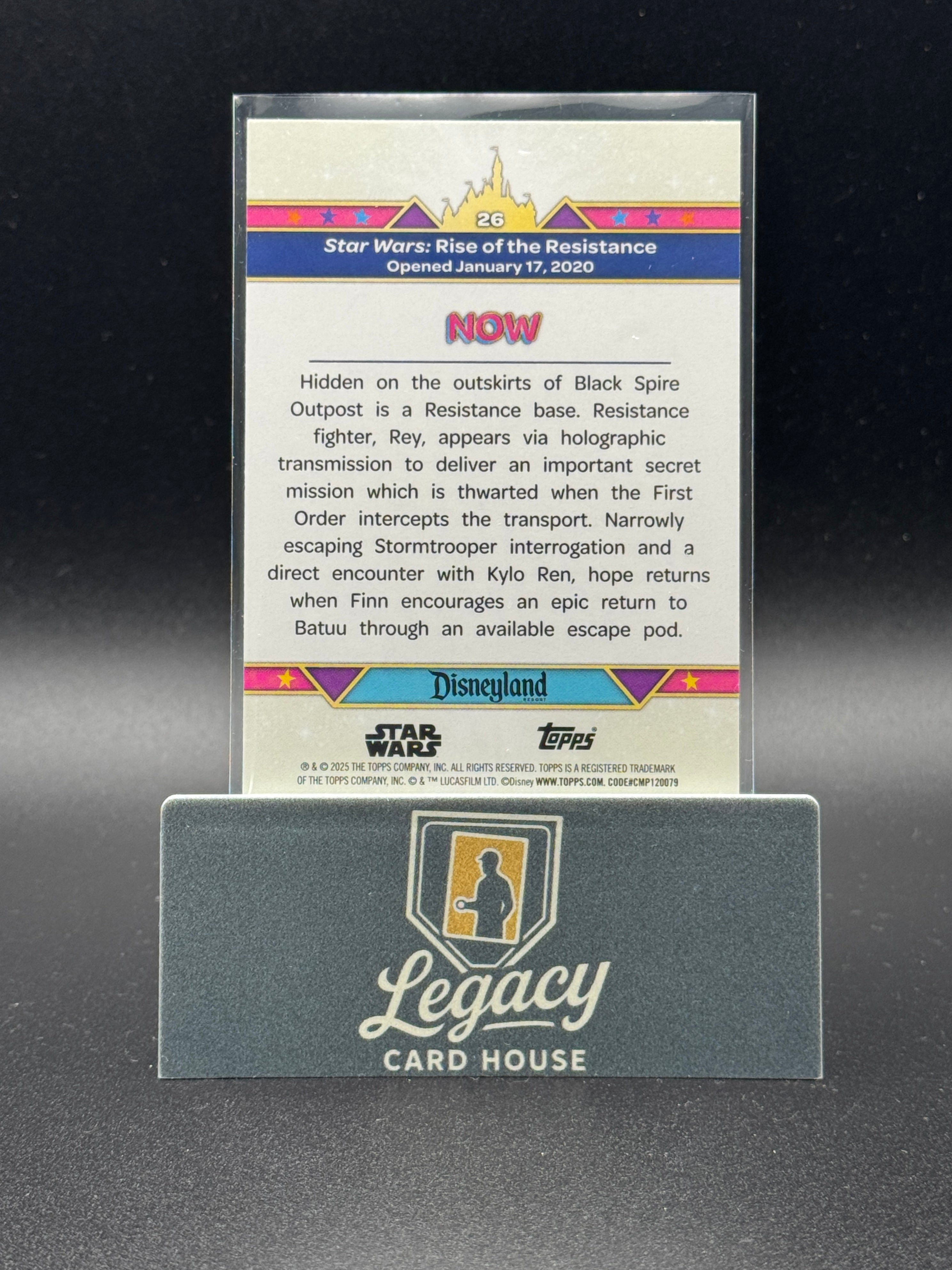 2025 Topps Disneyland 70th Anniversary Star Wars: Rise of the Resistance Rainbow