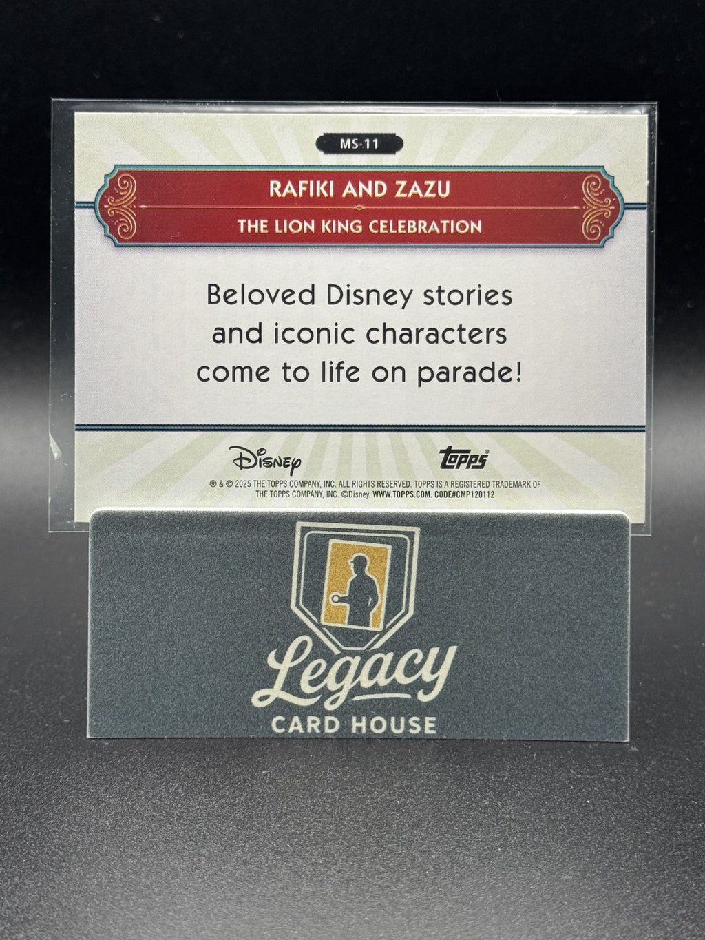 2025 Topps Disneyland 70th #MS-11 Rafiki Zazu Silver Screen to Main Street Foil