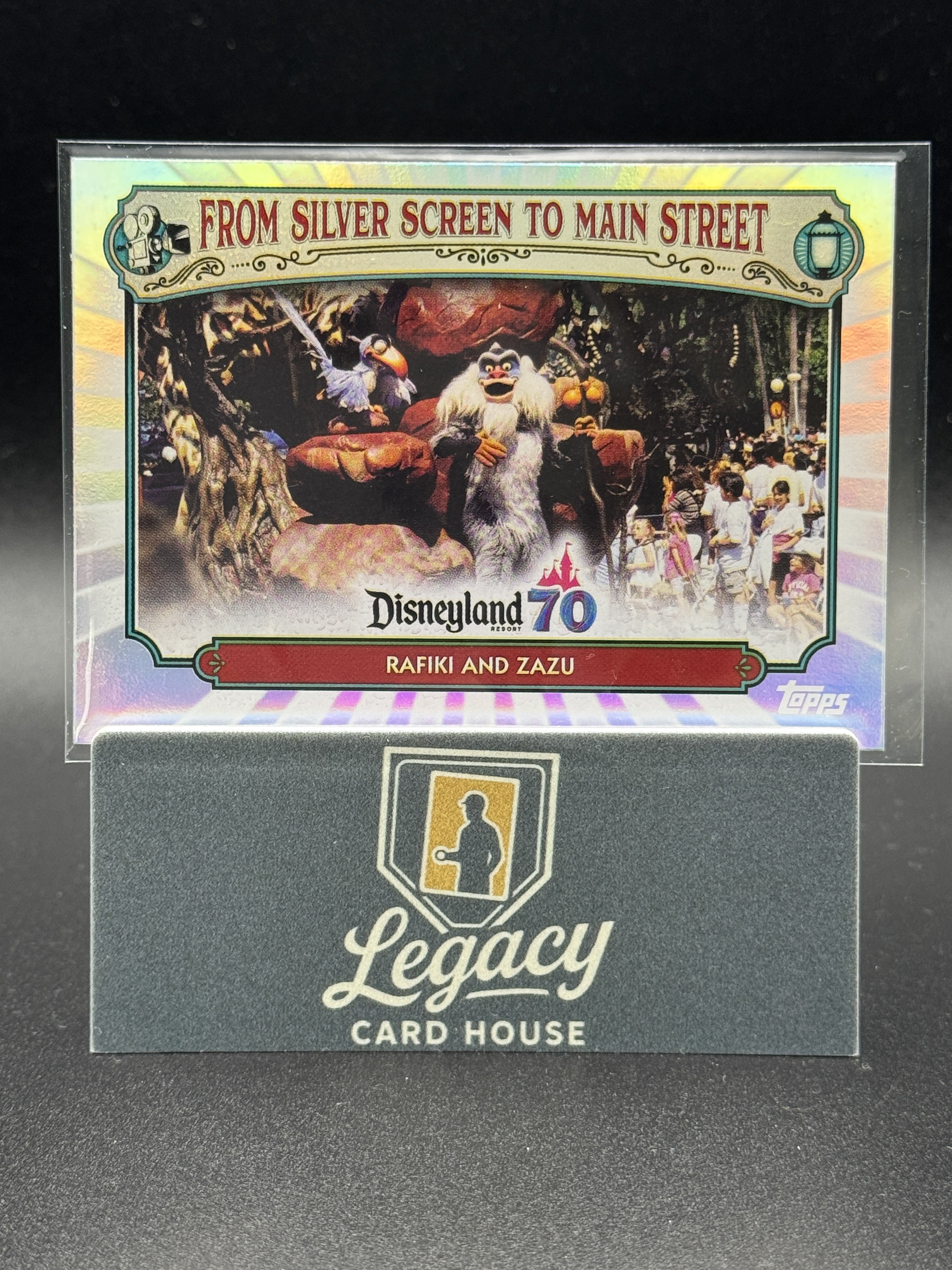 2025 Topps Disneyland 70th #MS-11 Rafiki Zazu Silver Screen to Main Street Foil