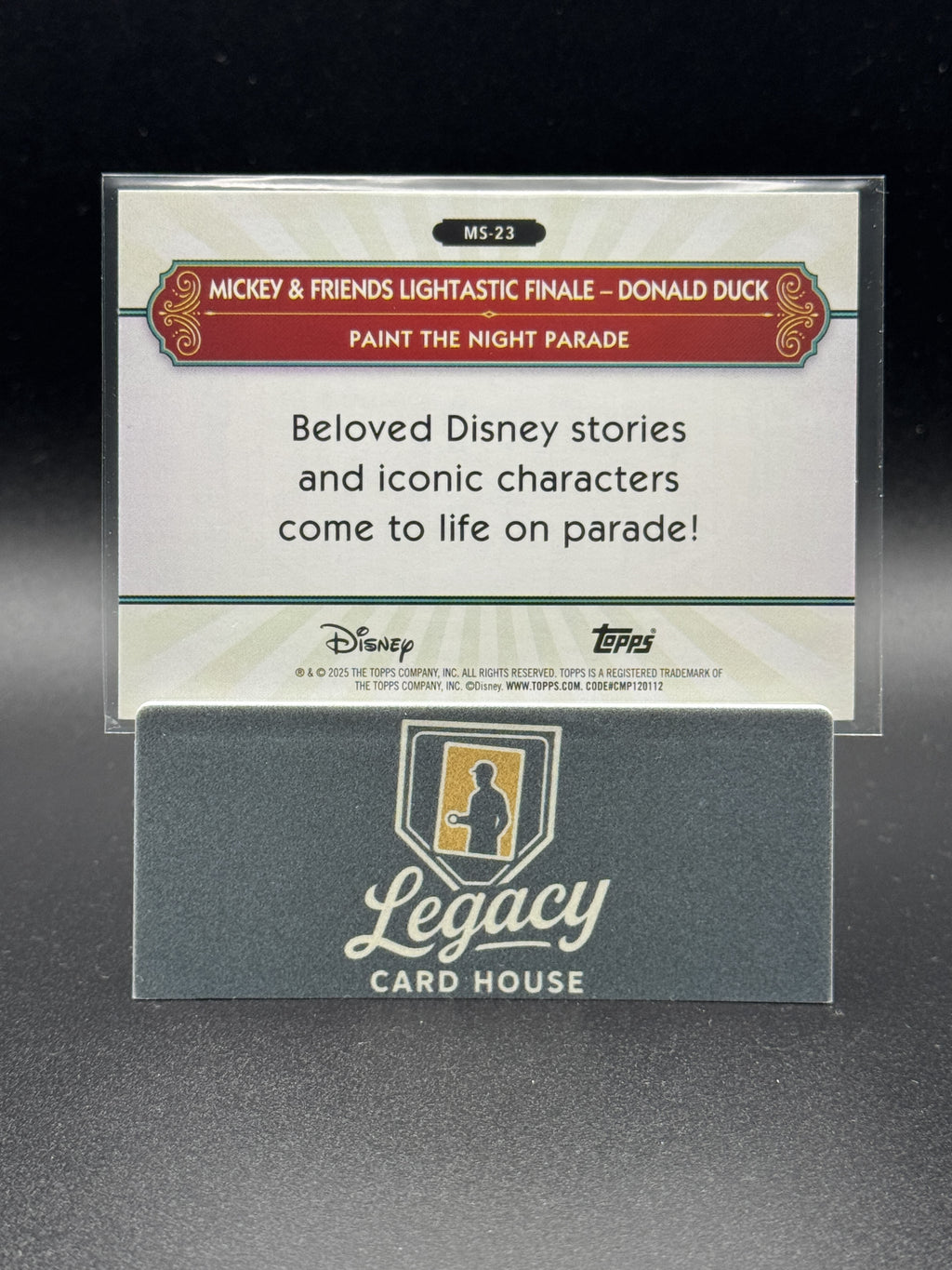 2025 Topps Disneyland 70th #MS-23 Mickey & Friends Lightastic Finale Donald Duck
