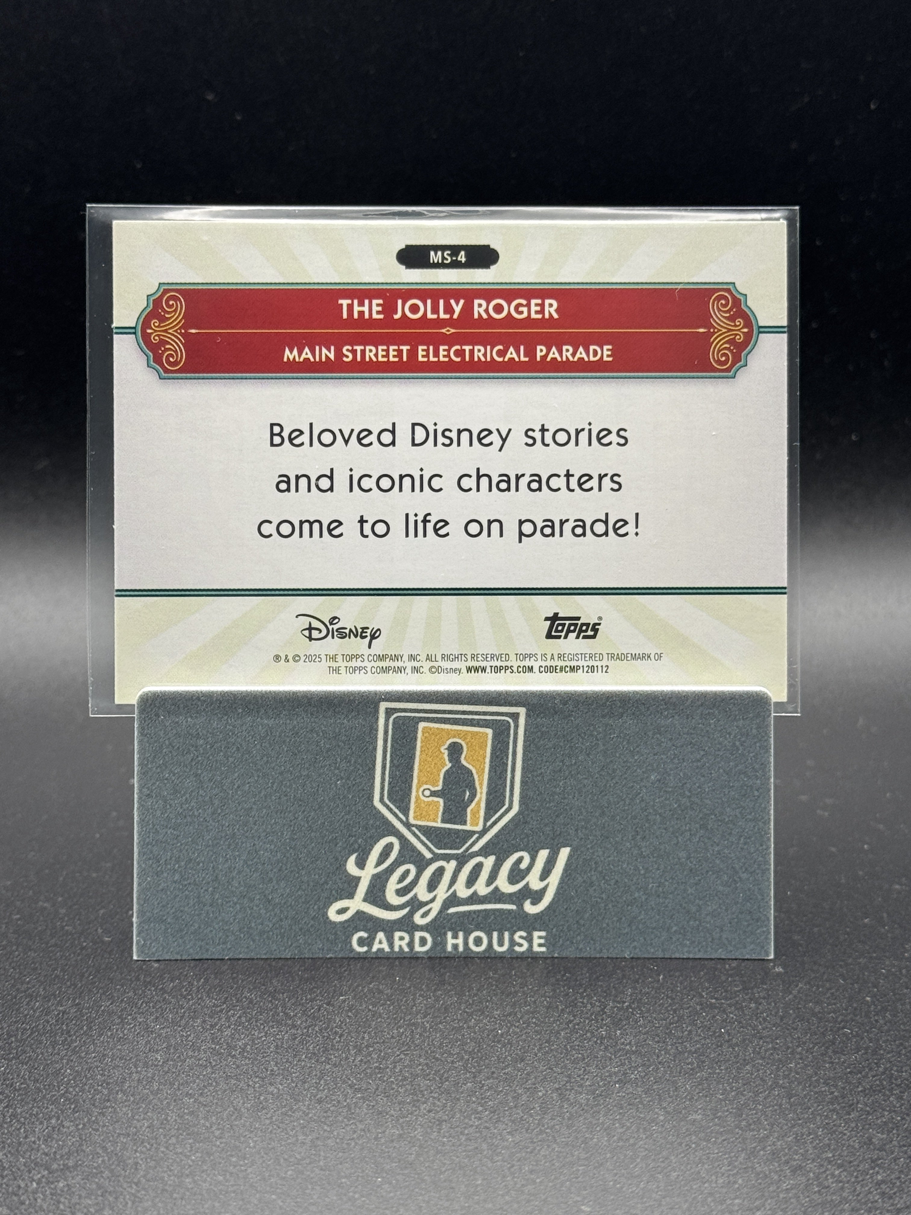 2025 Topps Disneyland 70th #MS-4 Jolly Roger From Silver Screen to Main Street