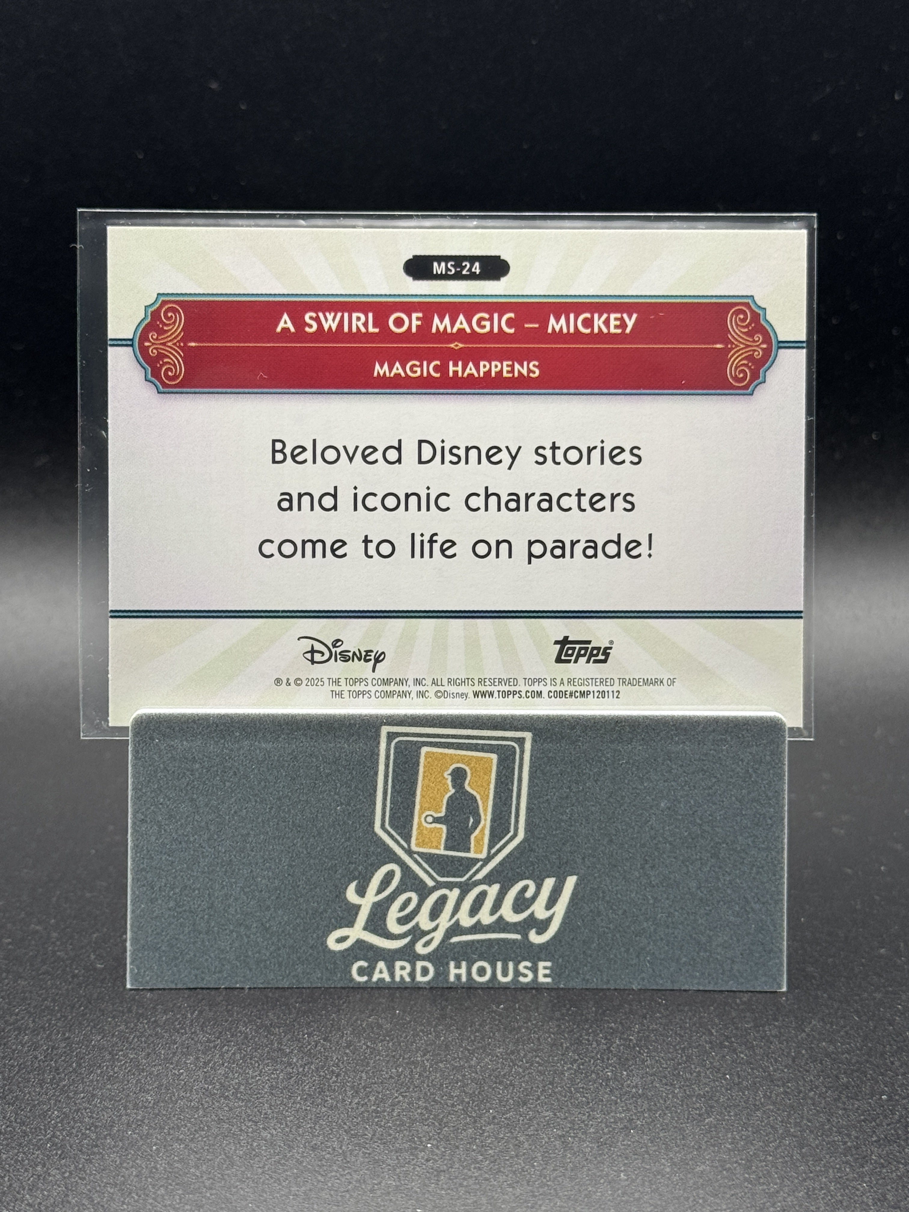 2025 Topps Disneyland 70th Anniv. A Swirl of Magic Mickey Silver Screen Main St.