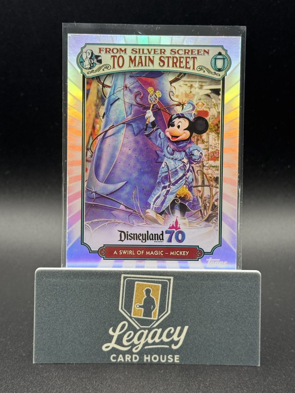 2025 Topps Disneyland 70th Anniv. A Swirl of Magic Mickey Silver Screen Main St.