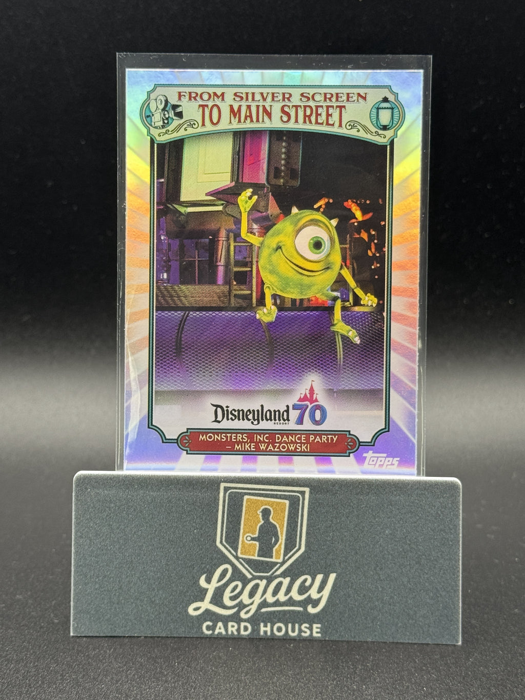 2025 Topps Disneyland 70th Anniv. Mike Wazowski From Silver Screen To Main St.