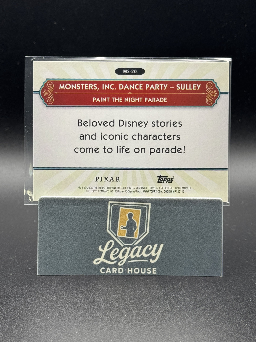 2025 Topps Disneyland 70th Anniv. Sulley From Silver Screen To Main St.