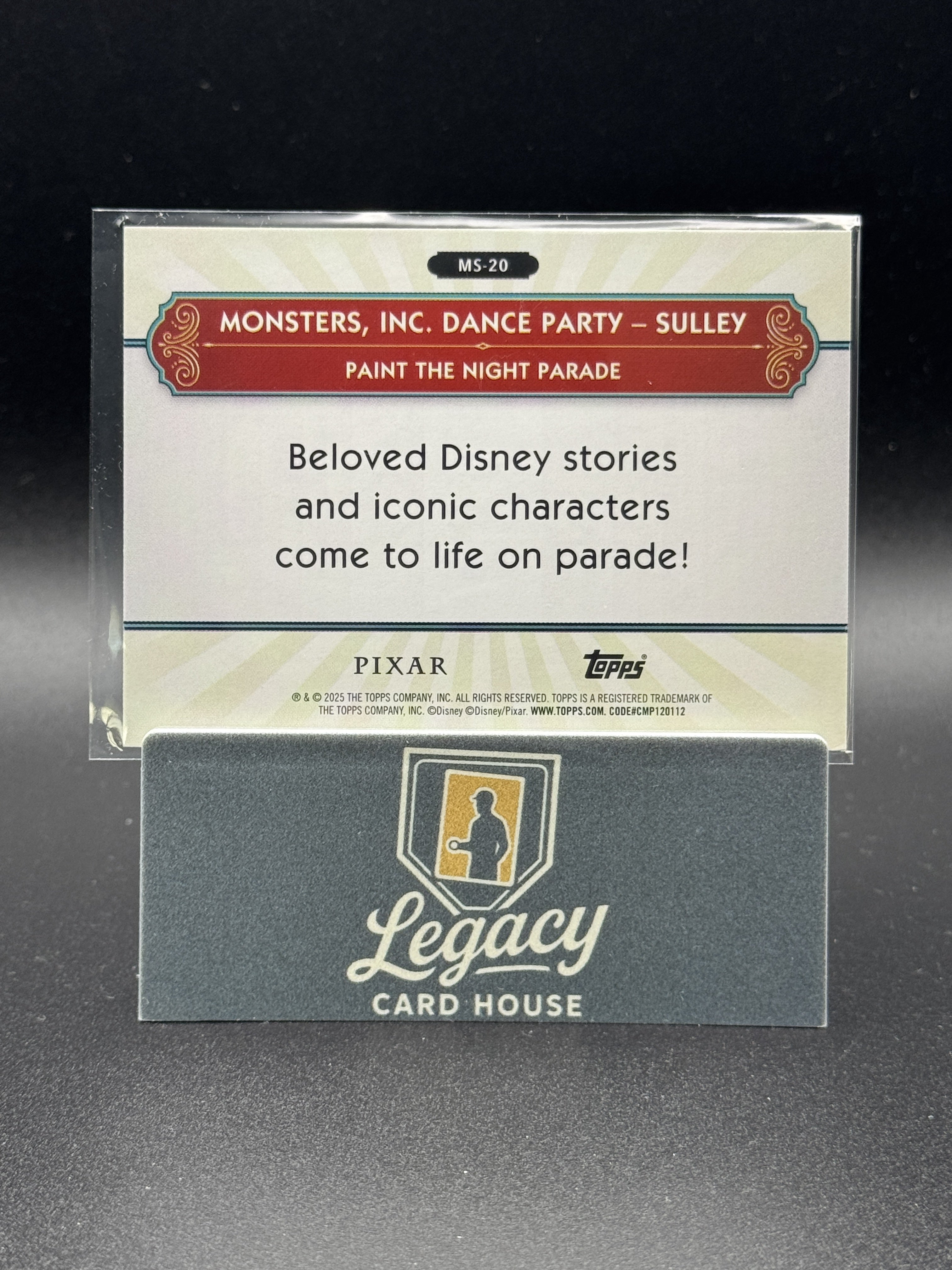 2025 Topps Disneyland 70th Anniv. Sulley From Silver Screen To Main St.