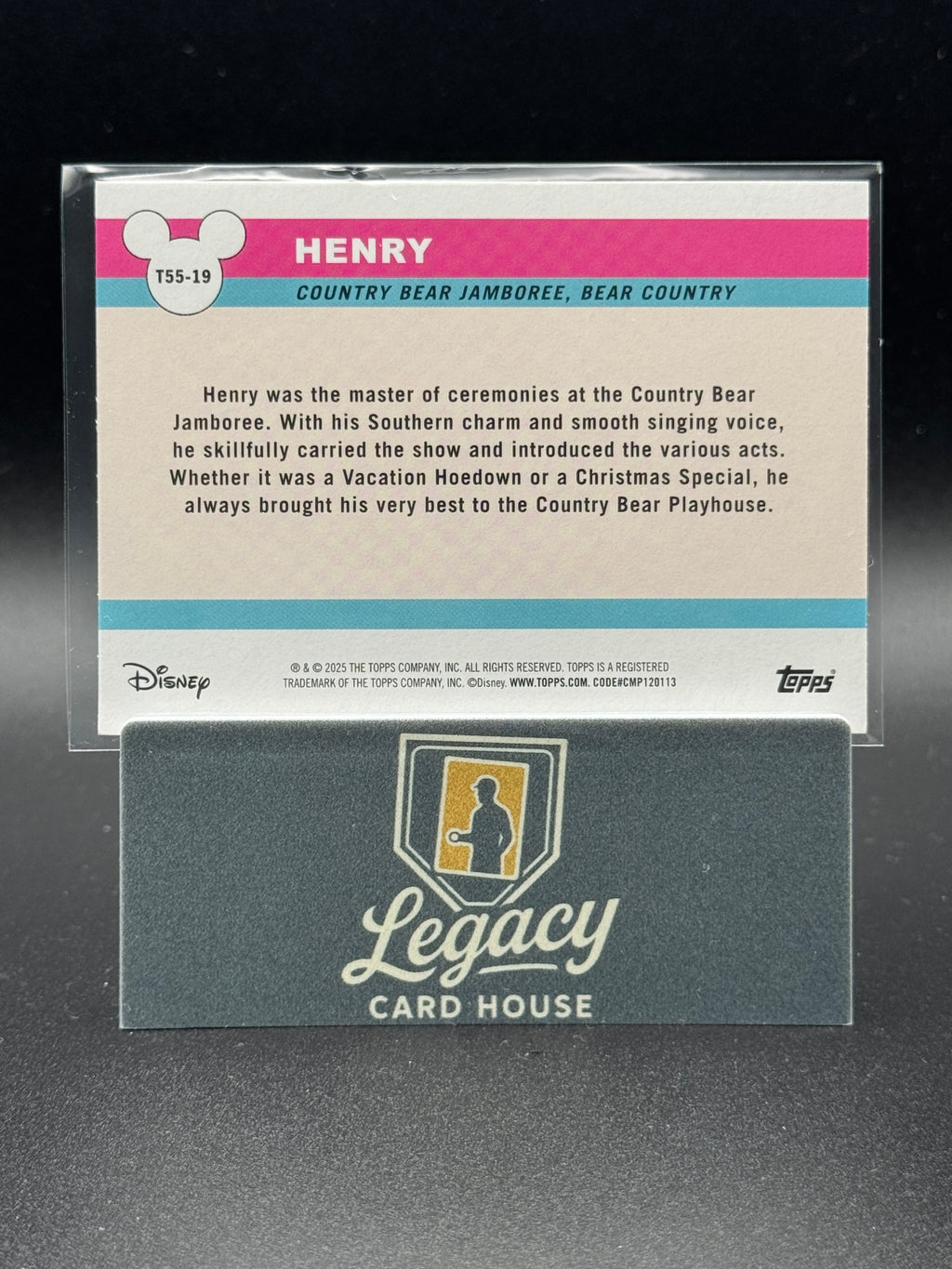 2025 Topps Disney Disneyland 70th Anniv. Henry Country Bear Foilfractor