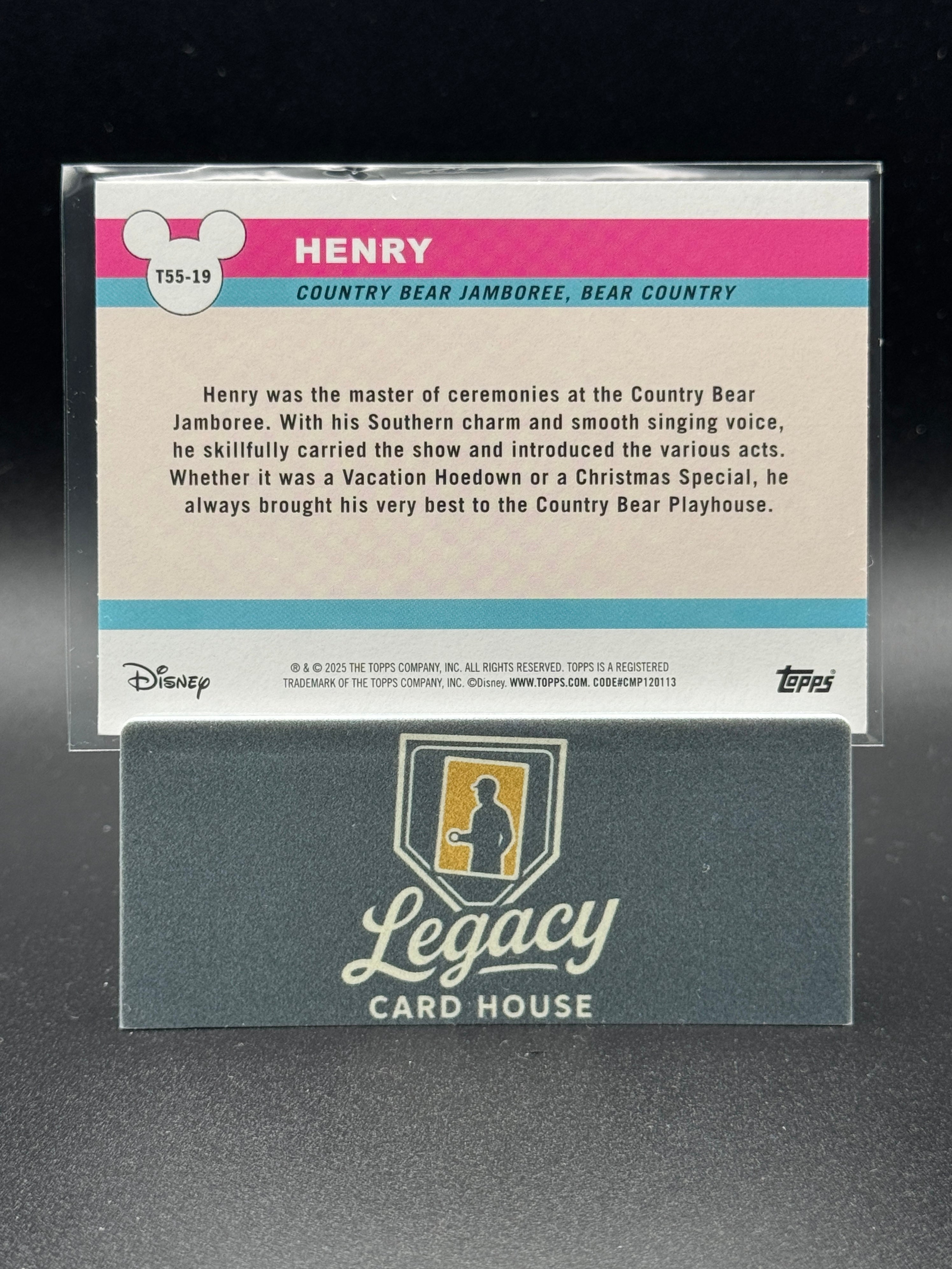 2025 Topps Disney Disneyland 70th Anniv. Henry Country Bear Foilfractor
