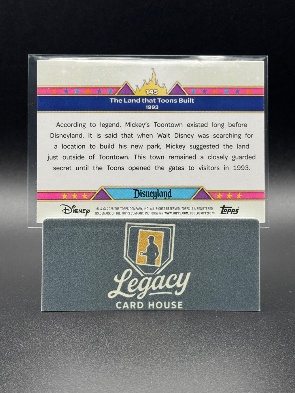 2025 Topps Disneyland 70th Anniv. The Land that Toons Built Pink Shimmer Foil
