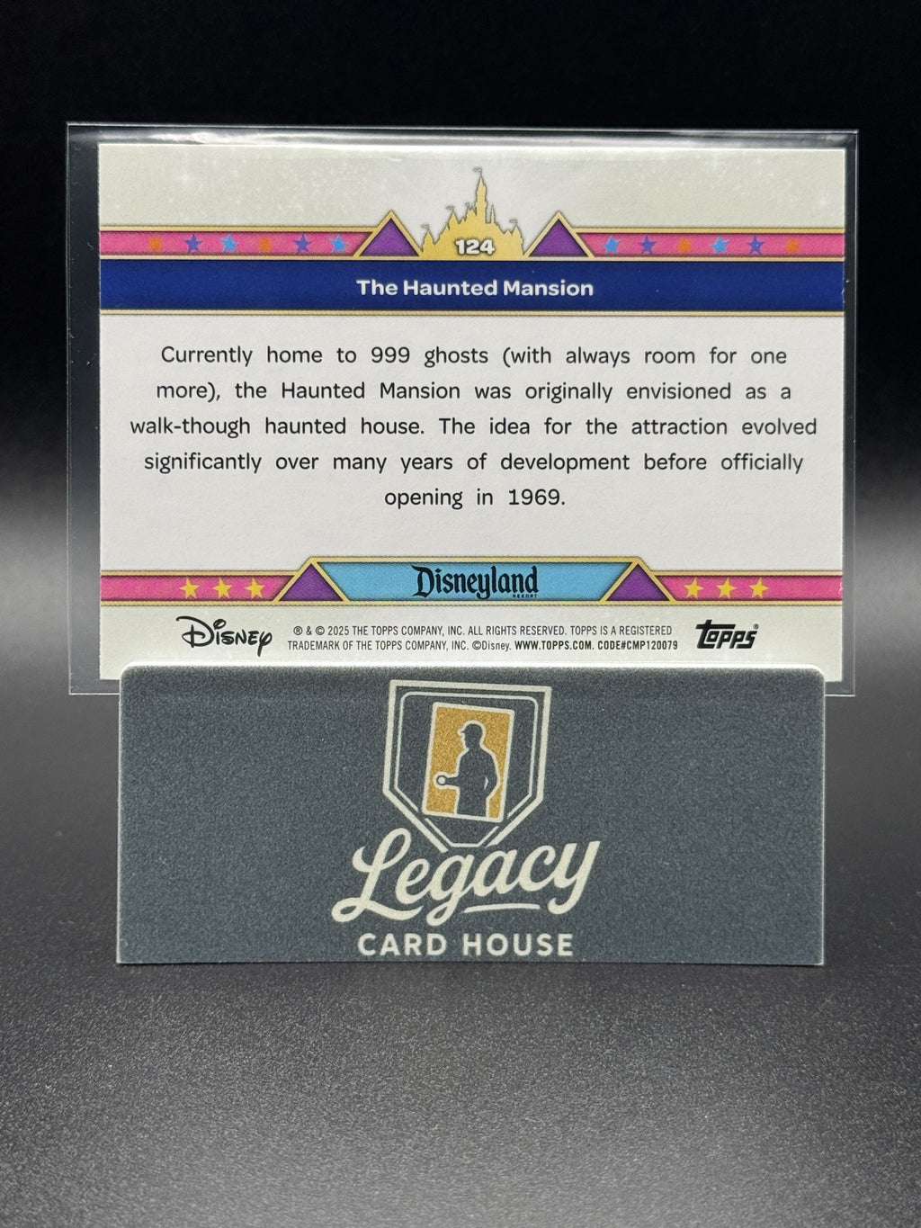 2025 Topps Disneyland 70th Anniv. The Haunted Mansion Pink Shimmer Foil