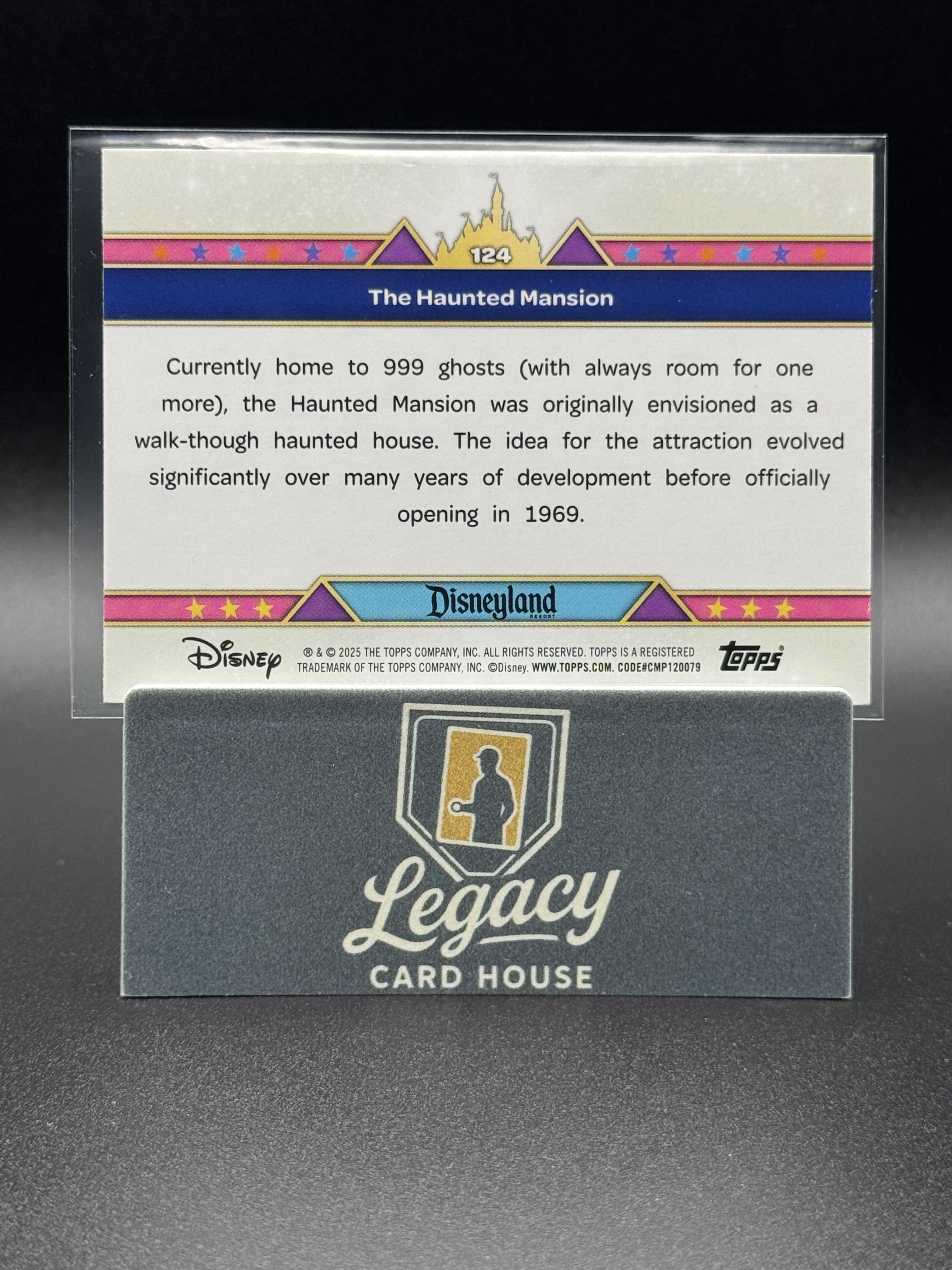 2025 Topps Disneyland 70th Anniv. The Haunted Mansion Pink Shimmer Foil