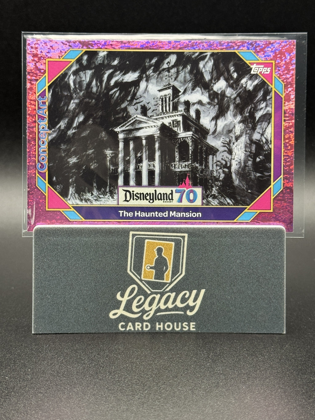 2025 Topps Disneyland 70th Anniv. The Haunted Mansion Pink Shimmer Foil