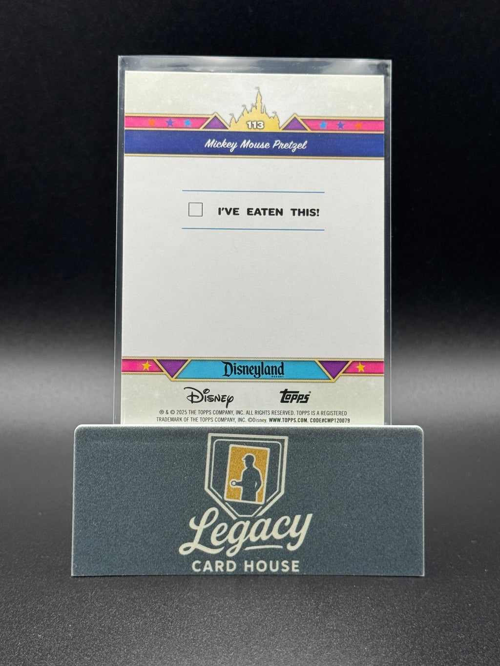 2025 Topps Disneyland 70th Anniv. Mickey Mouse Pretzel Pink Shimmer Foil