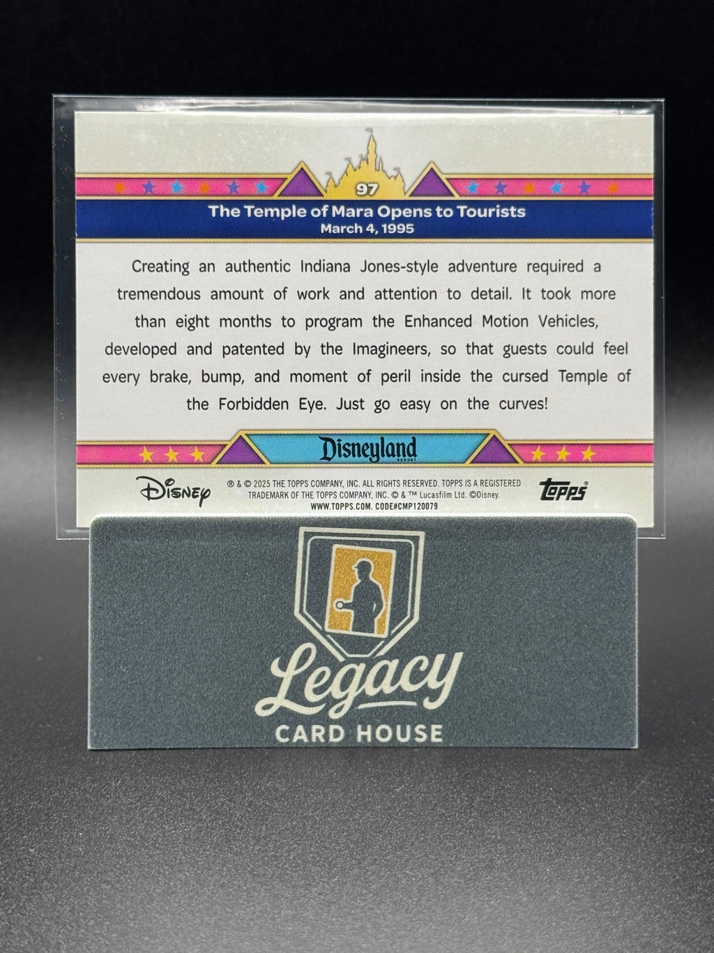 2025 Topps Disneyland 70th Anniv. Temple of Mara Opens Pink Shimmer Foil