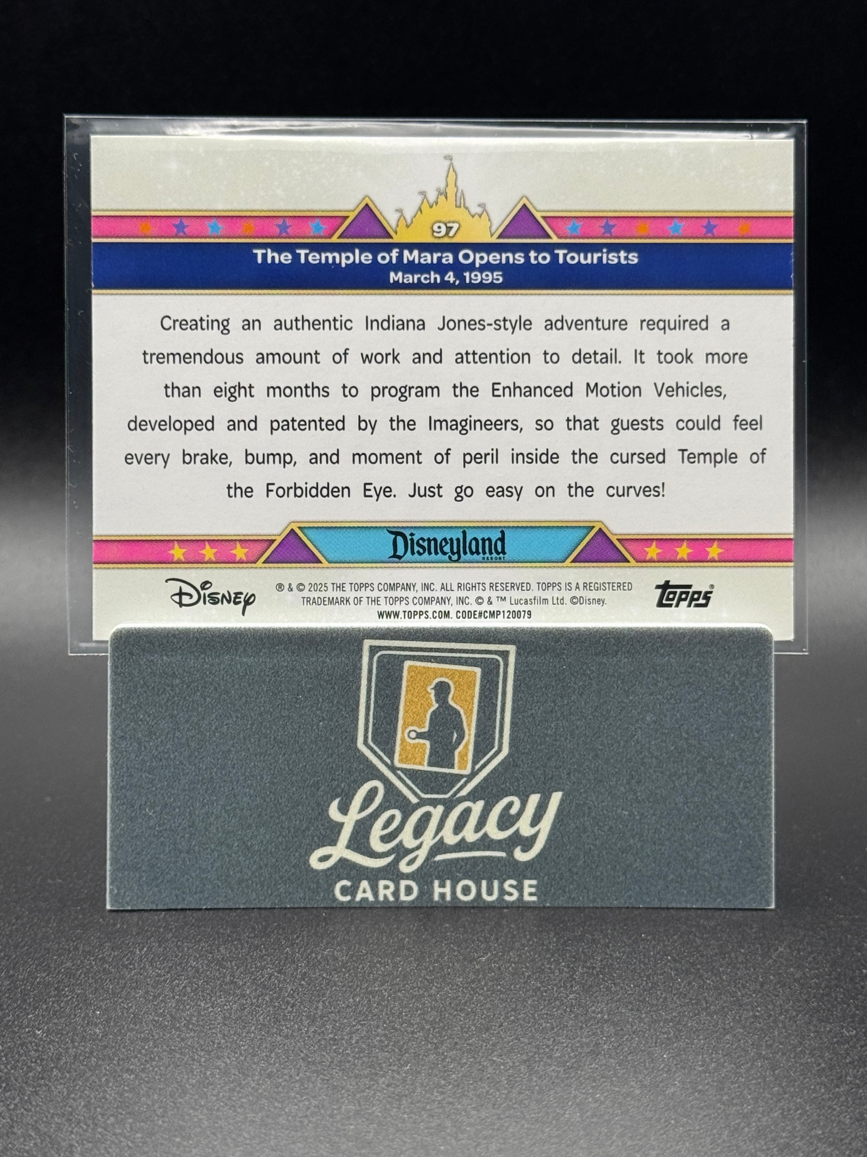 2025 Topps Disneyland 70th Anniv. Temple of Mara Opens Pink Shimmer Foil