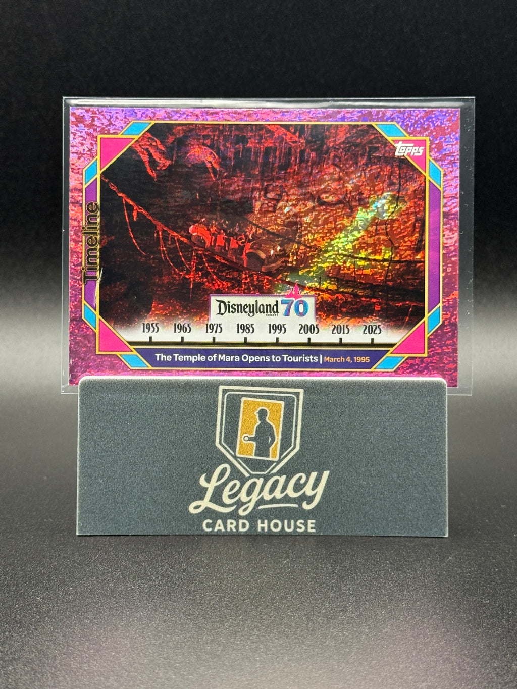2025 Topps Disneyland 70th Anniv. Temple of Mara Opens Pink Shimmer Foil