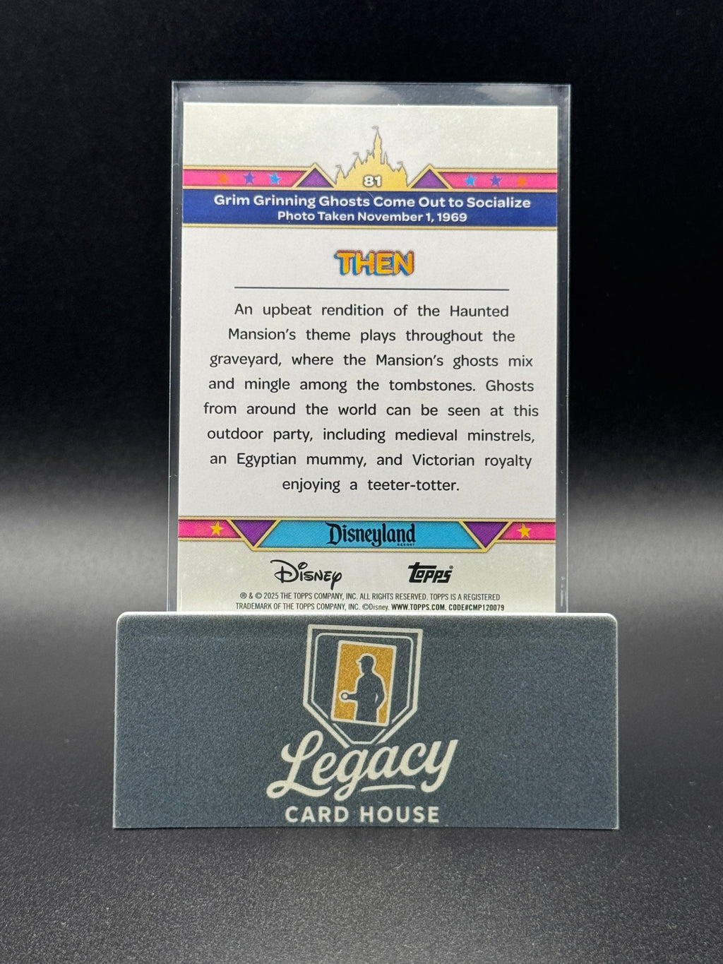 2025 Topps Disneyland 70th Anniv. Grim Grinning Ghosts Pink Shimmer Foil
