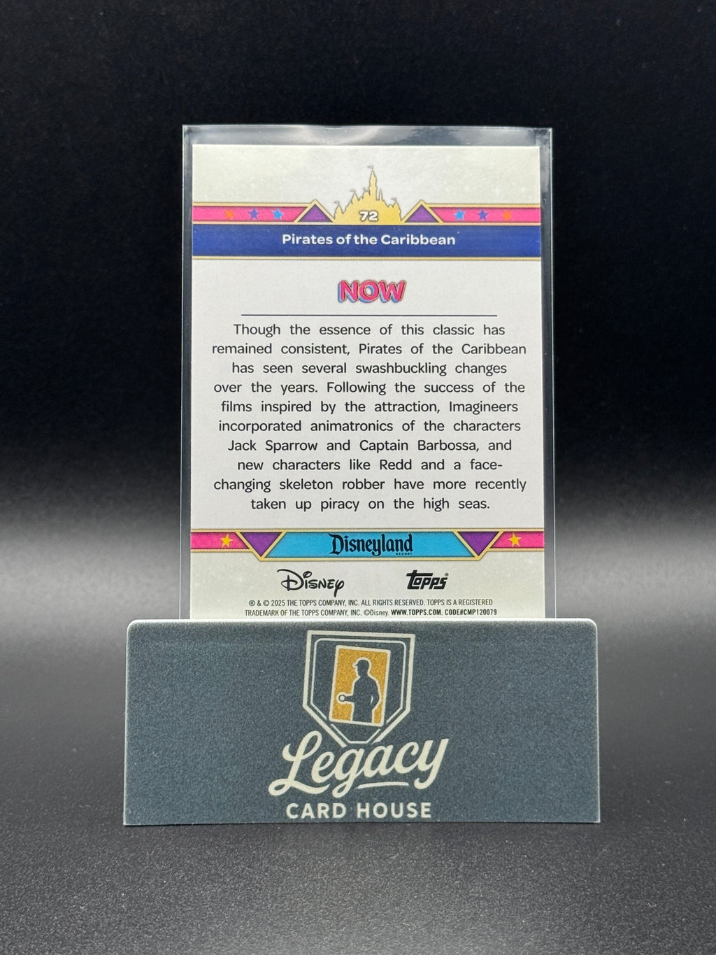 2025 Topps Disneyland 70th Anniv. Pirates of the Caribbean Pink Shimmer Foil