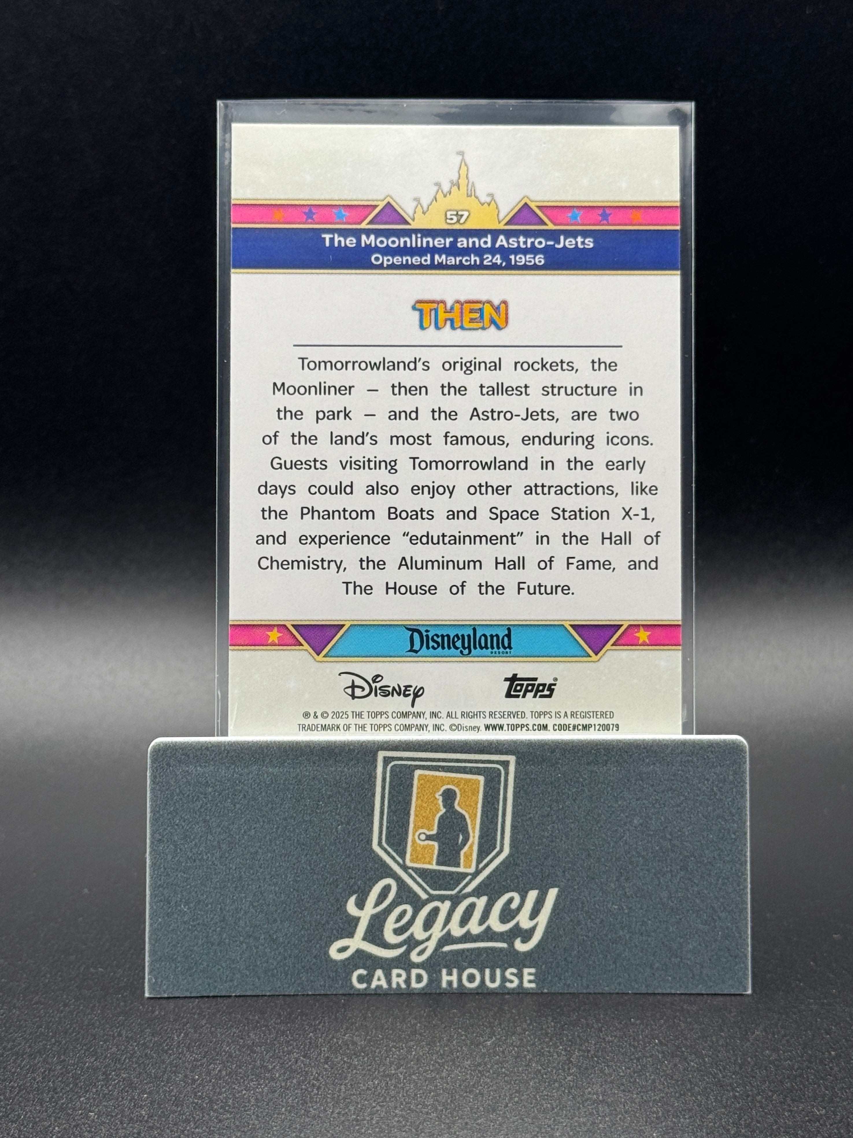 2025 Topps Disneyland 70th Anniv. The Moonliner and Astro-Jets Pink Shimmer Foil