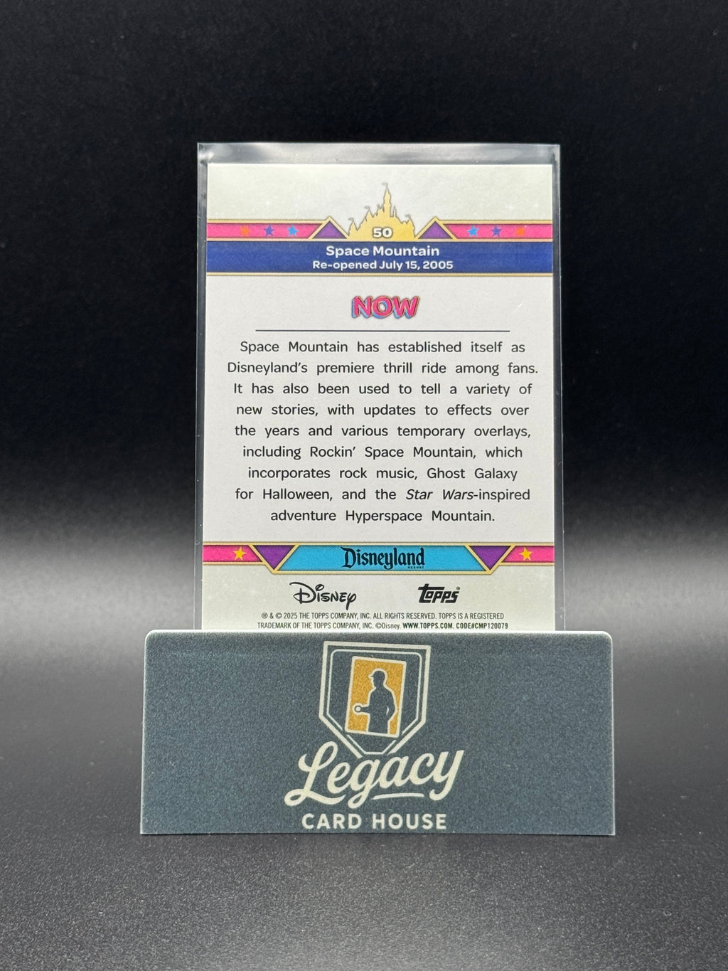 2025 Topps Disneyland 70th Anniversary #50 Space Mountain Pink Shimmer Foil