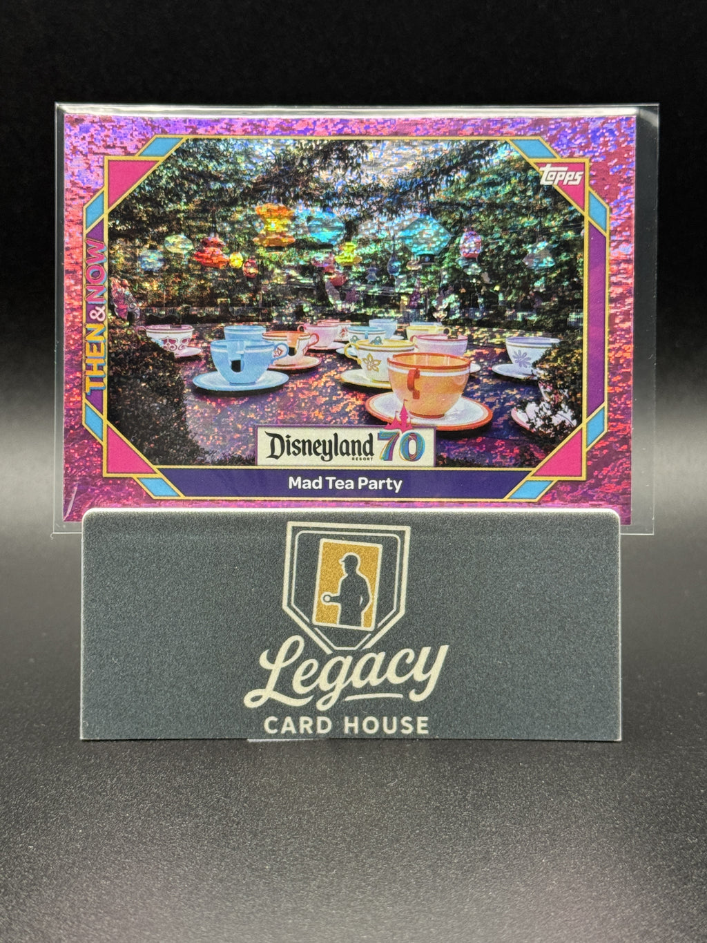 2025 Topps Disneyland 70th Anniversary #44 Mad Tea Party Pink Shimmer Foil